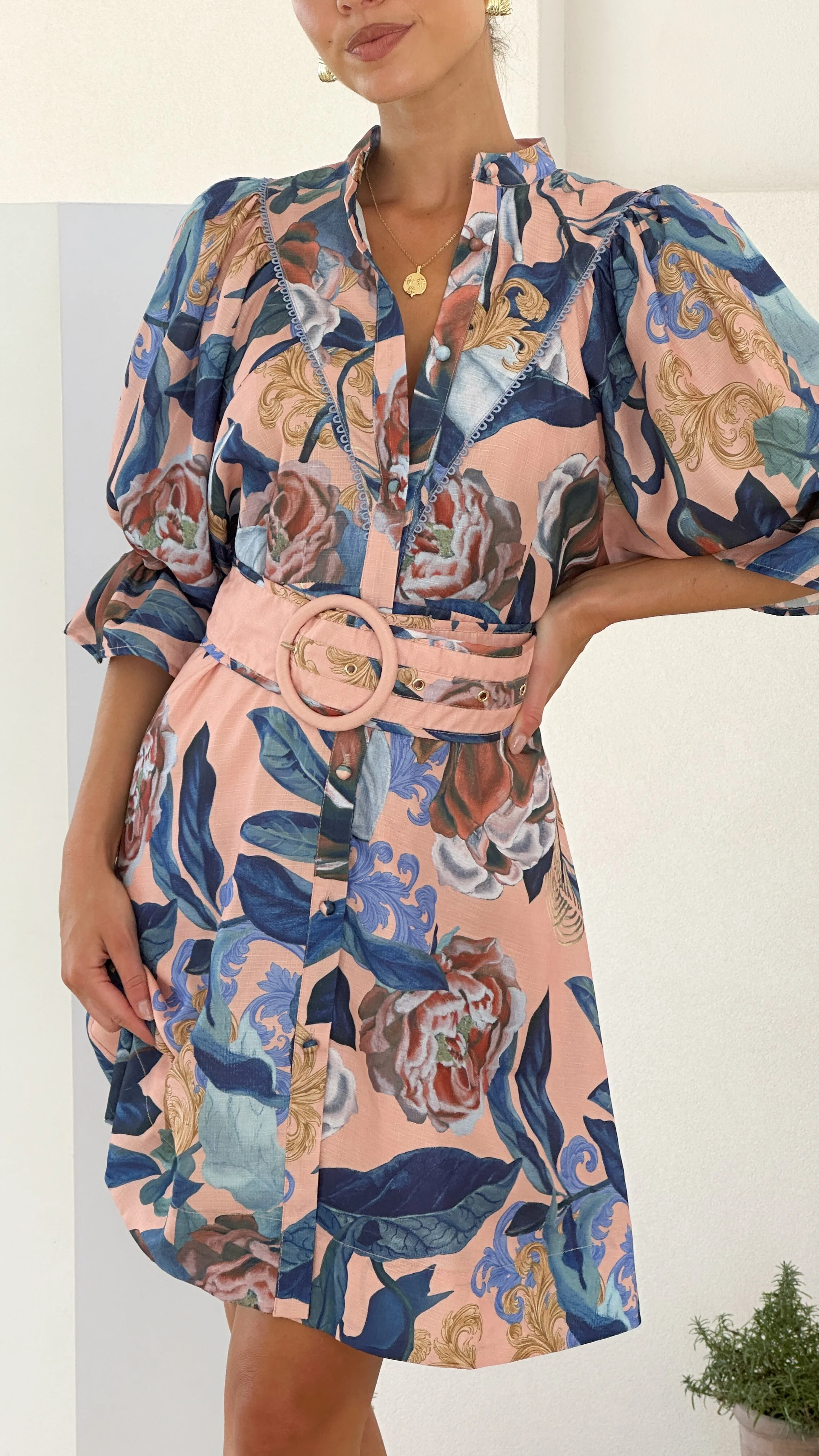 Hannah Mini Dress - Rosa - necksoother