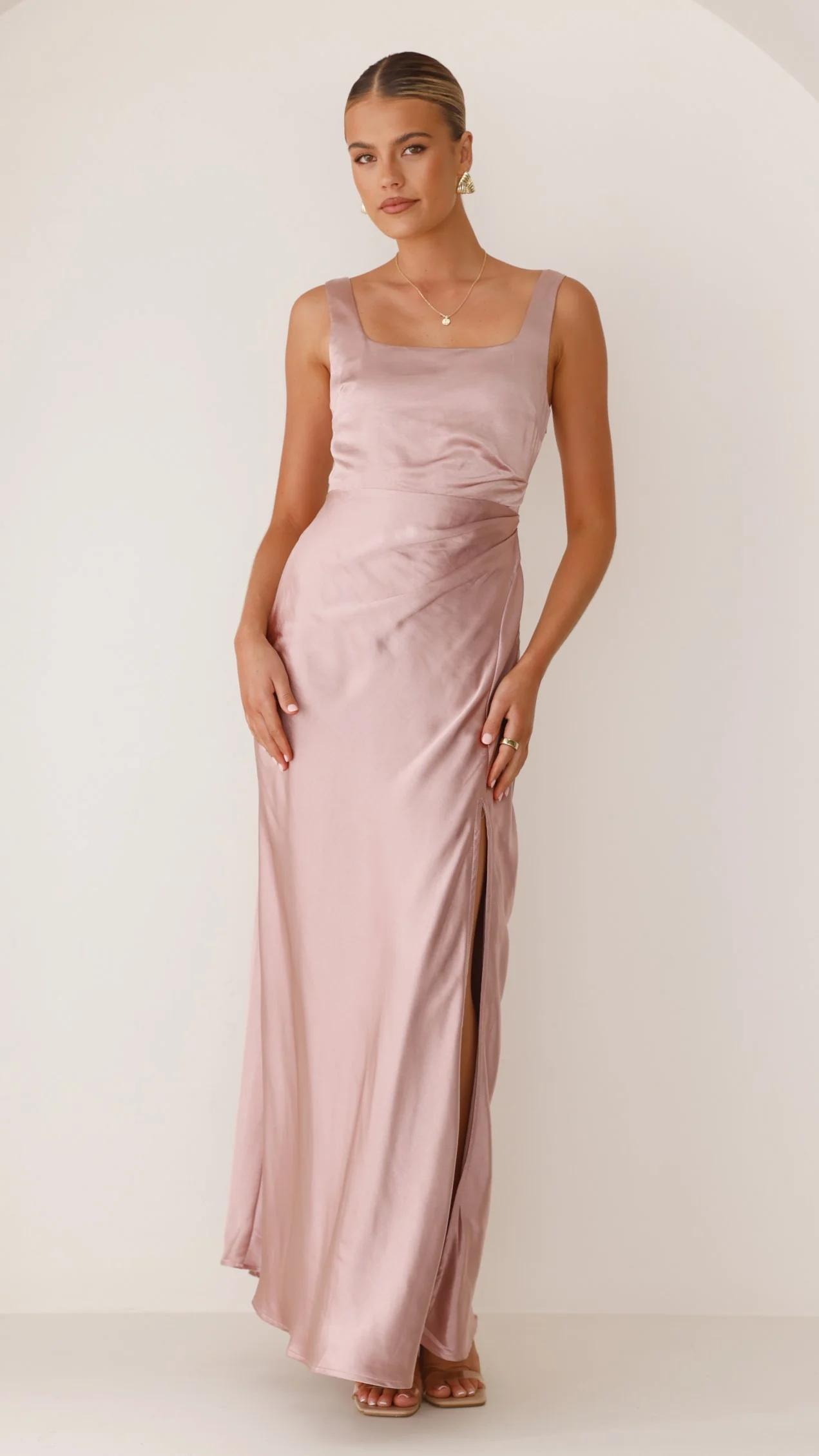 Alaria Maxi Dress - Dusty Pink - necksoother