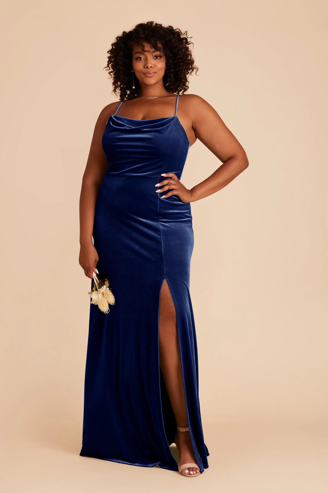 Ash Velvet Dress - Sapphire Blue - necksoother