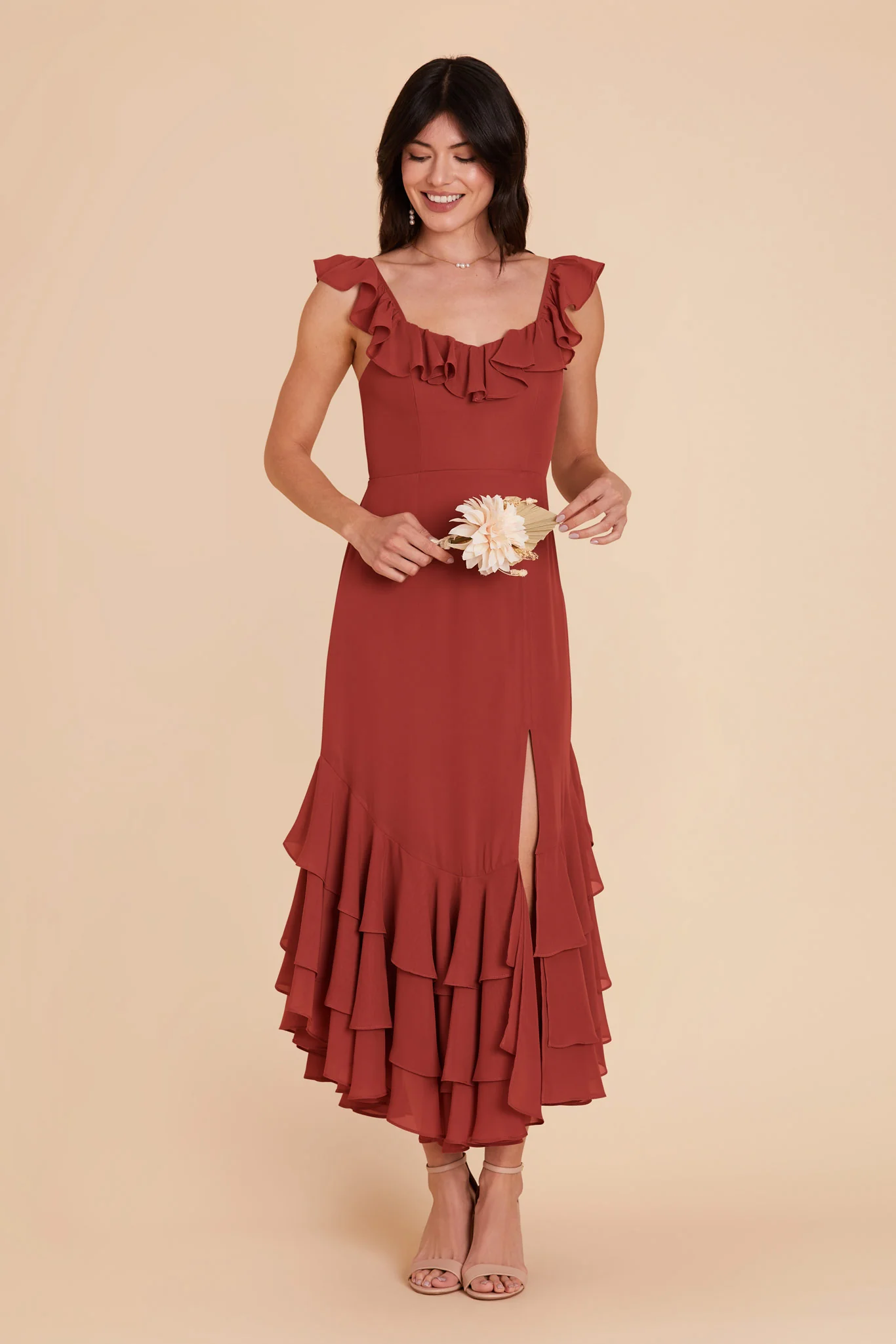 Ginny Chiffon Dress - Spice - necksoother