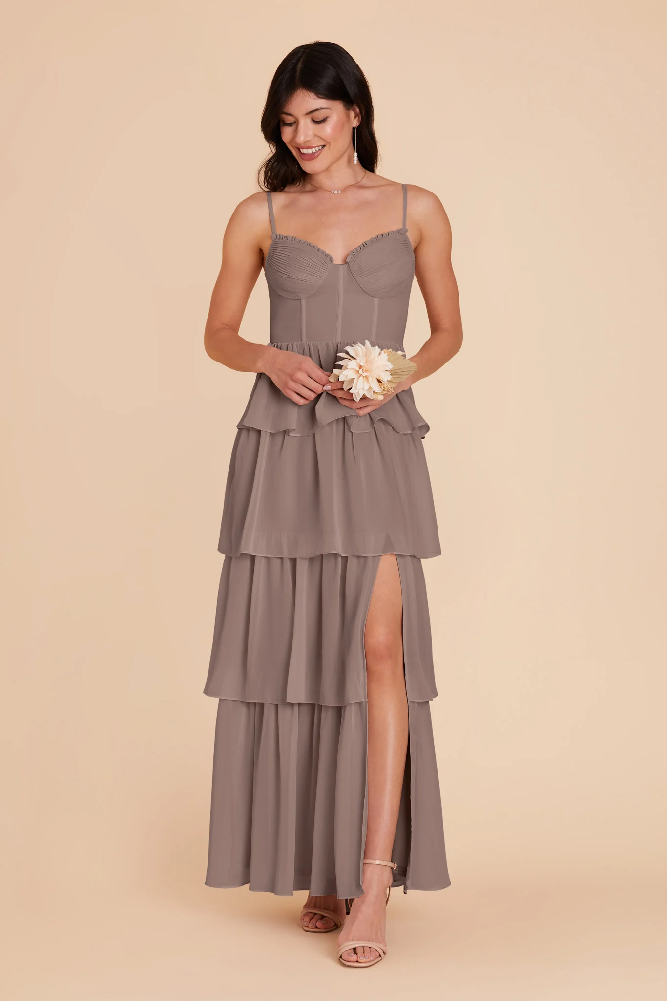 Lola Chiffon Dress - Toffee - necksoother