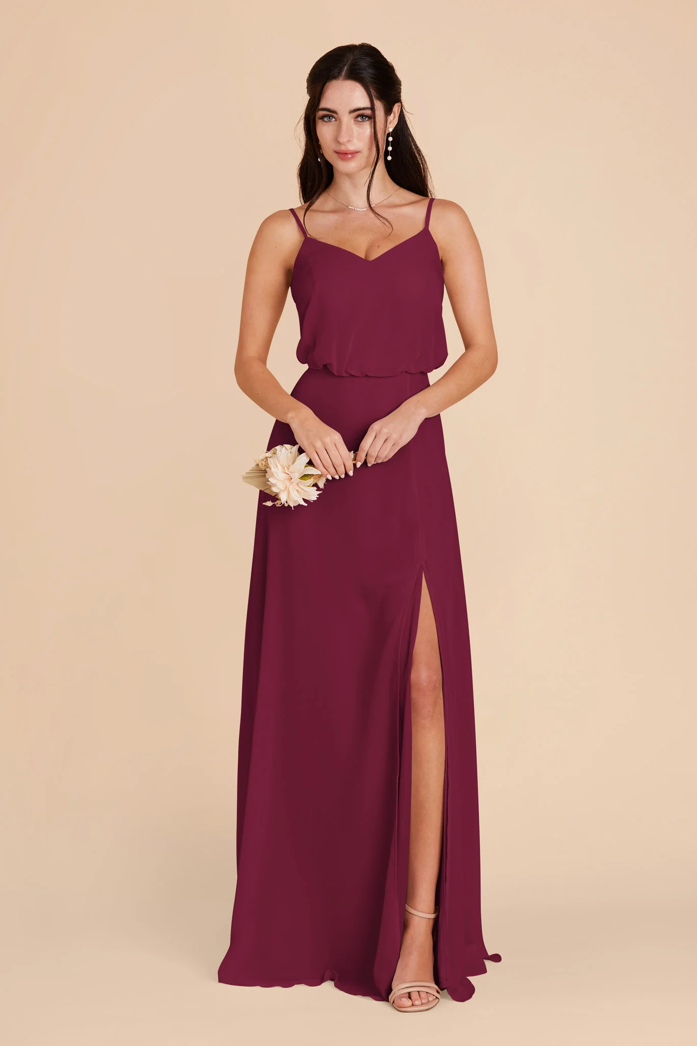 Gwennie Dress With Slit - Berry - necksoother