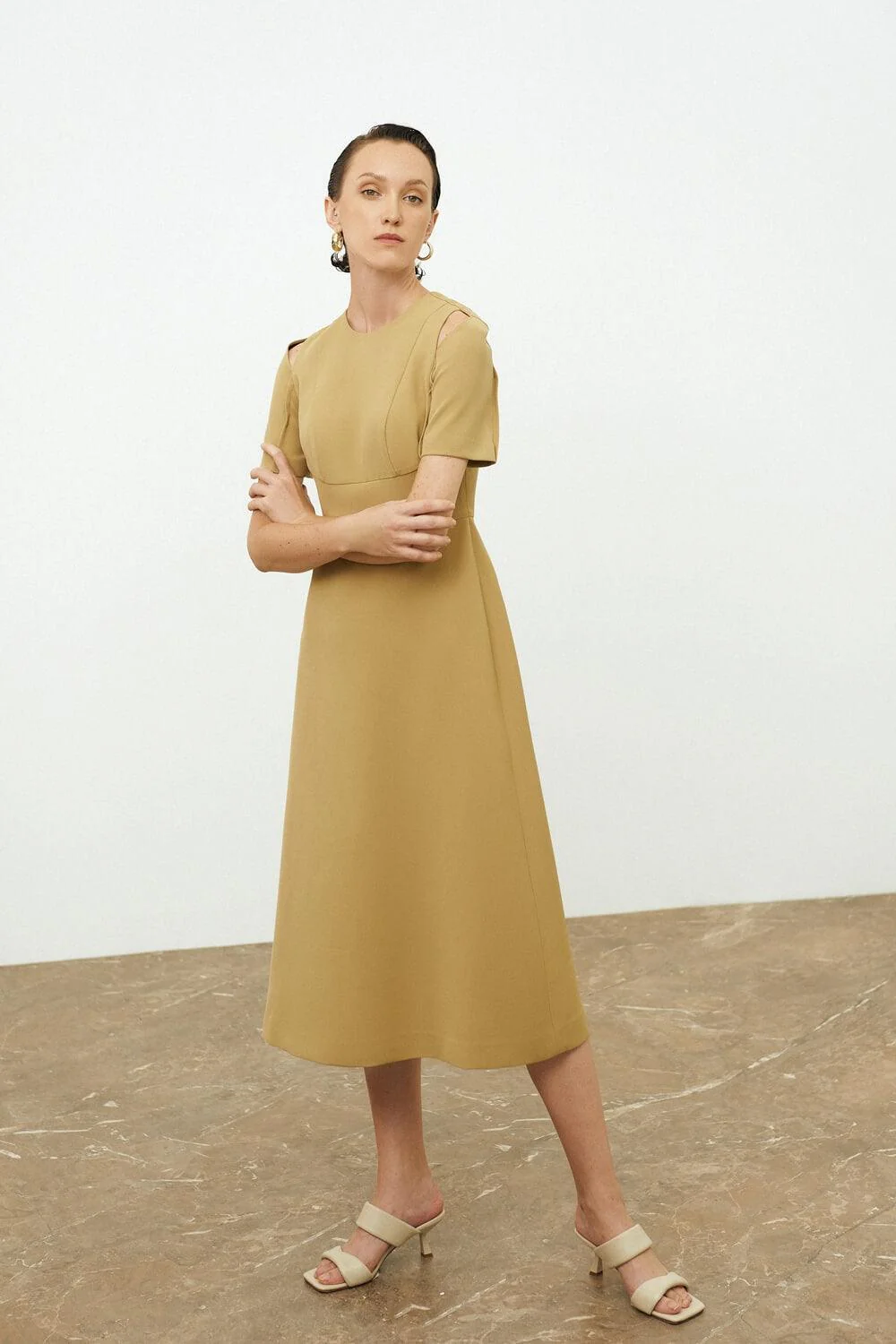 Lana Open Shoulder Dress - necksoother