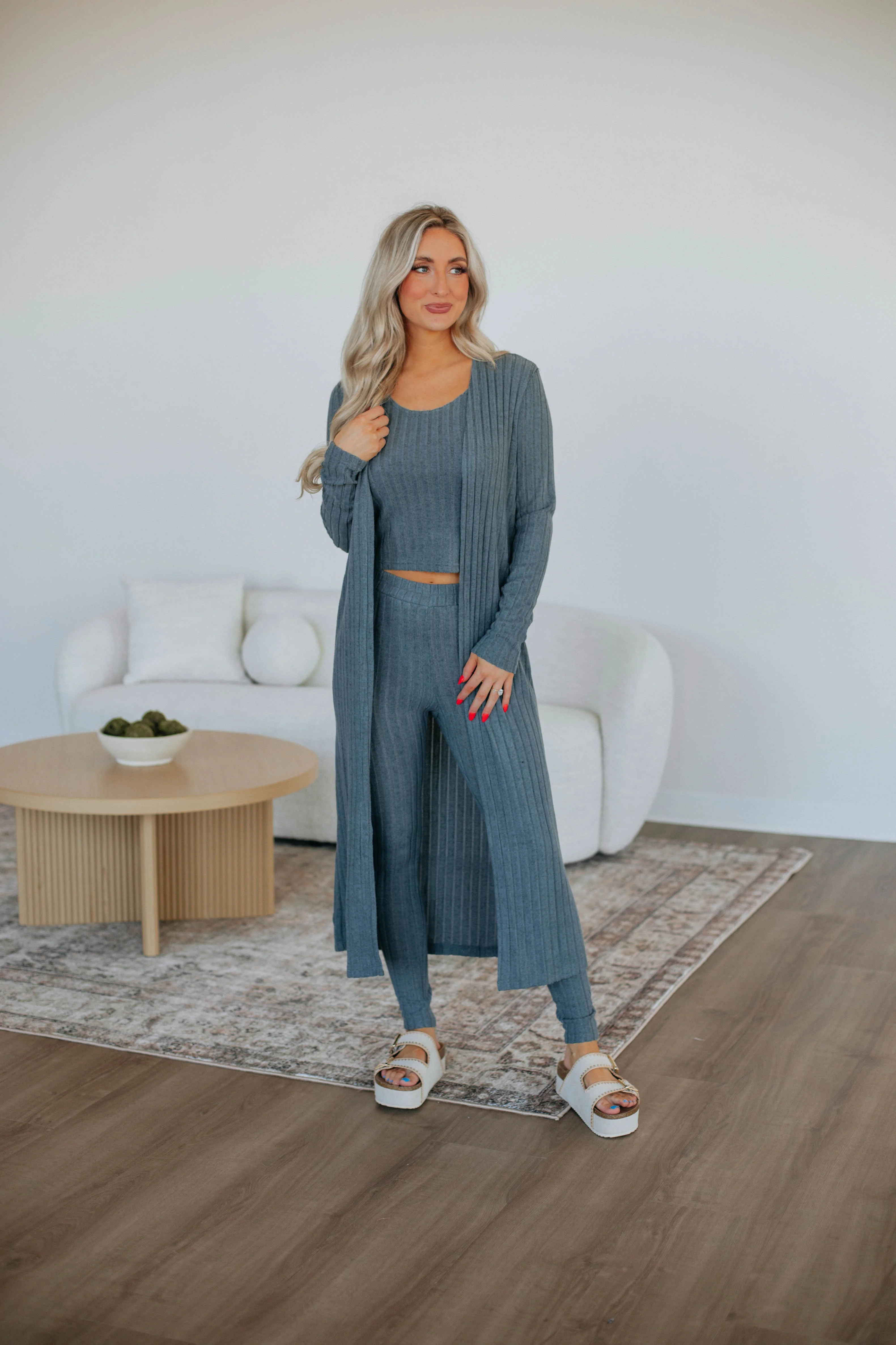Get Cozy Cardigan - Slate - necksoother