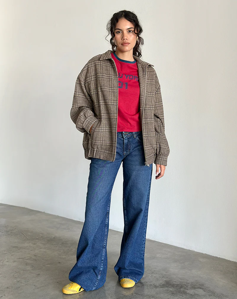 Kassira Jacket in Tonal Brown Check - necksoother