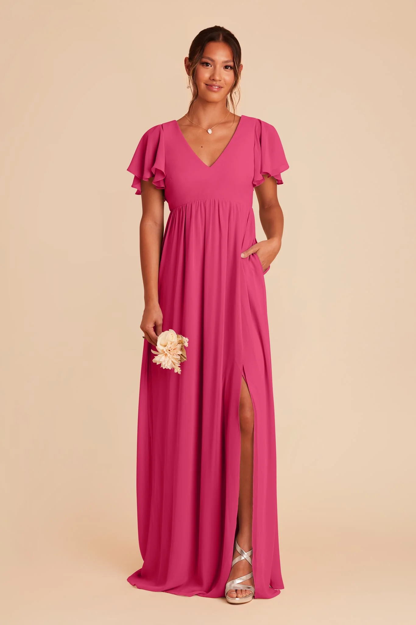 Hannah Empire Dress - Fuchsia - necksoother