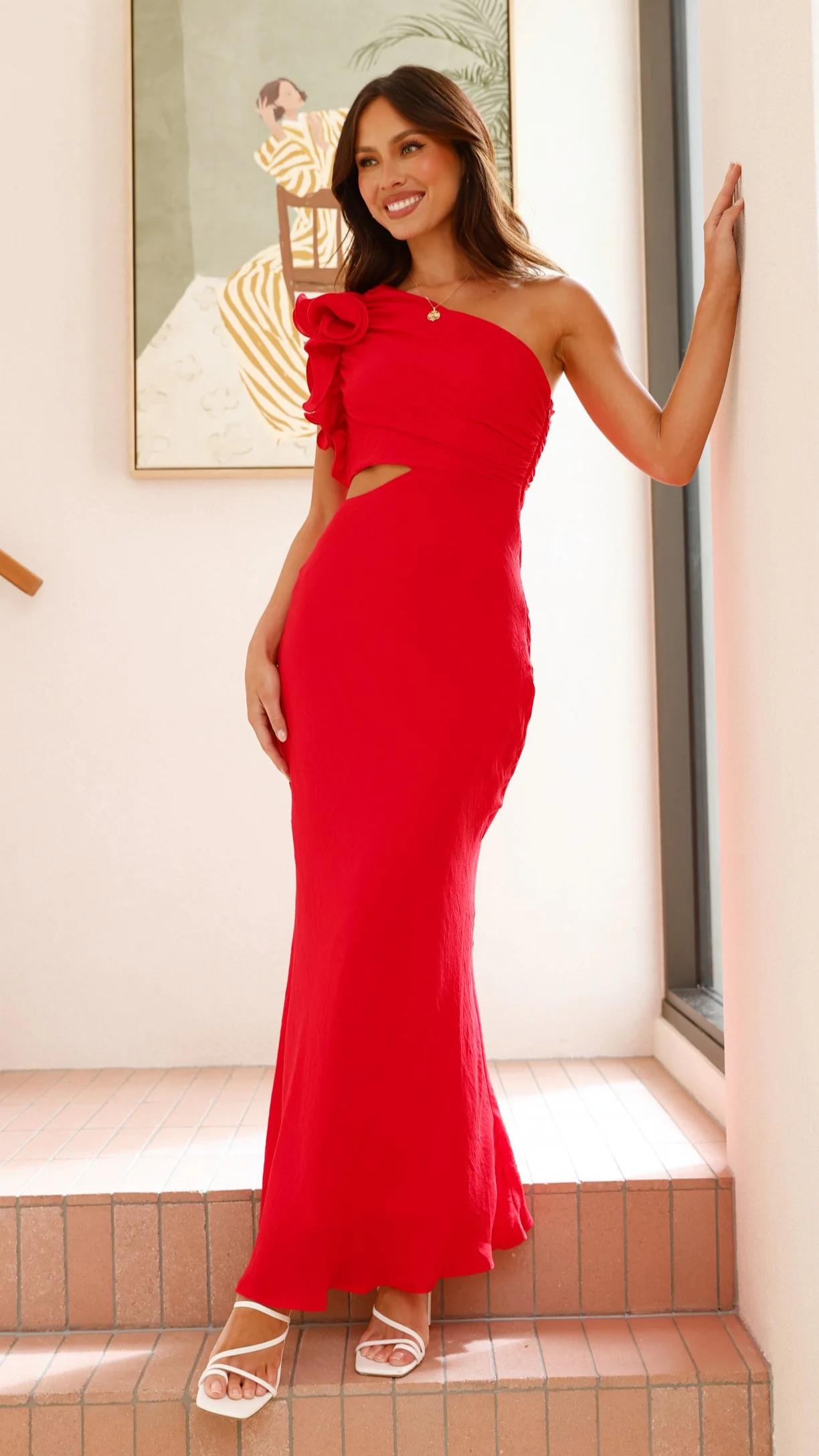 Amina Maxi Dress - Red - necksoother