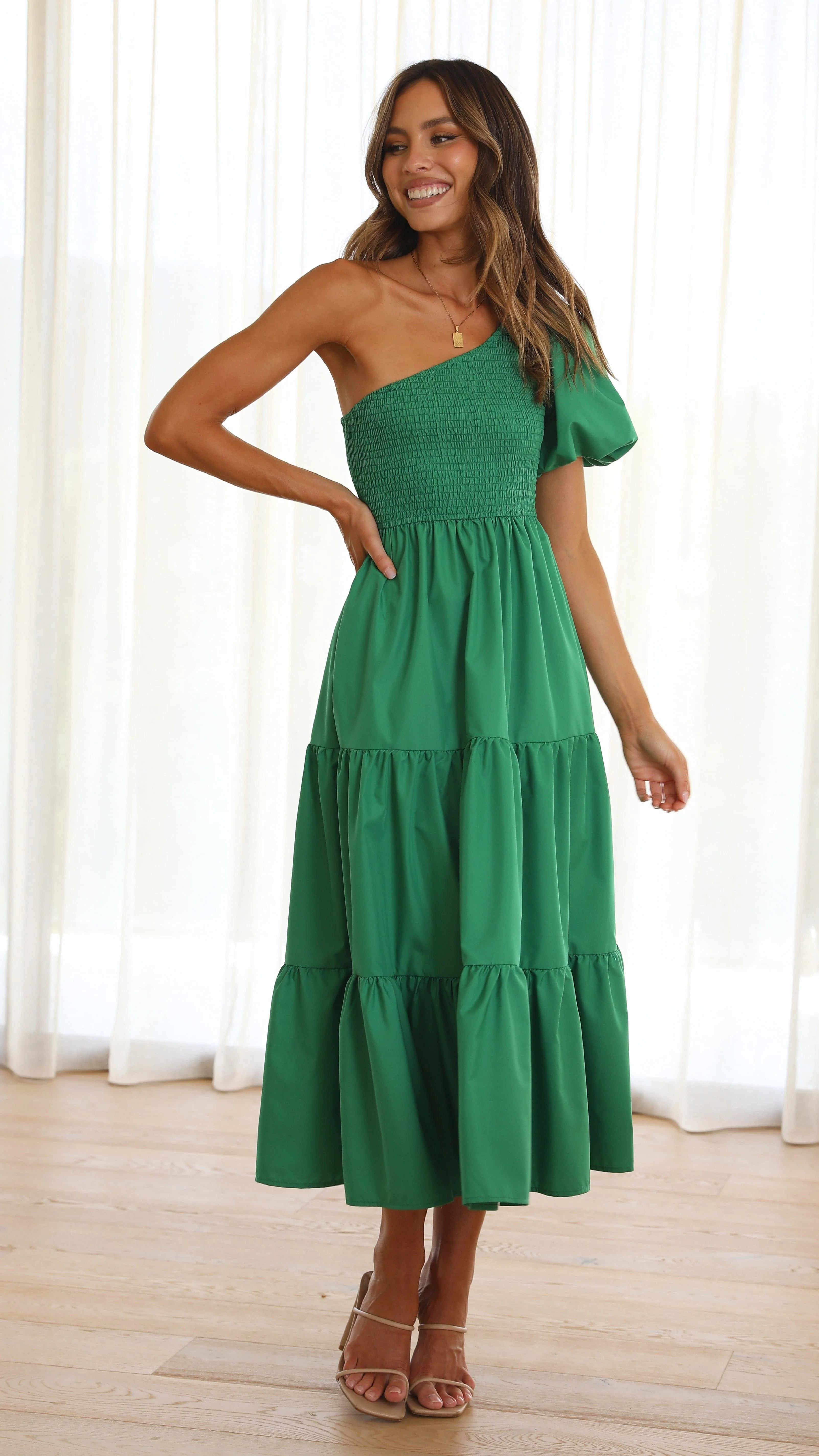 Frankie Maxi Dress - Emerald - necksoother