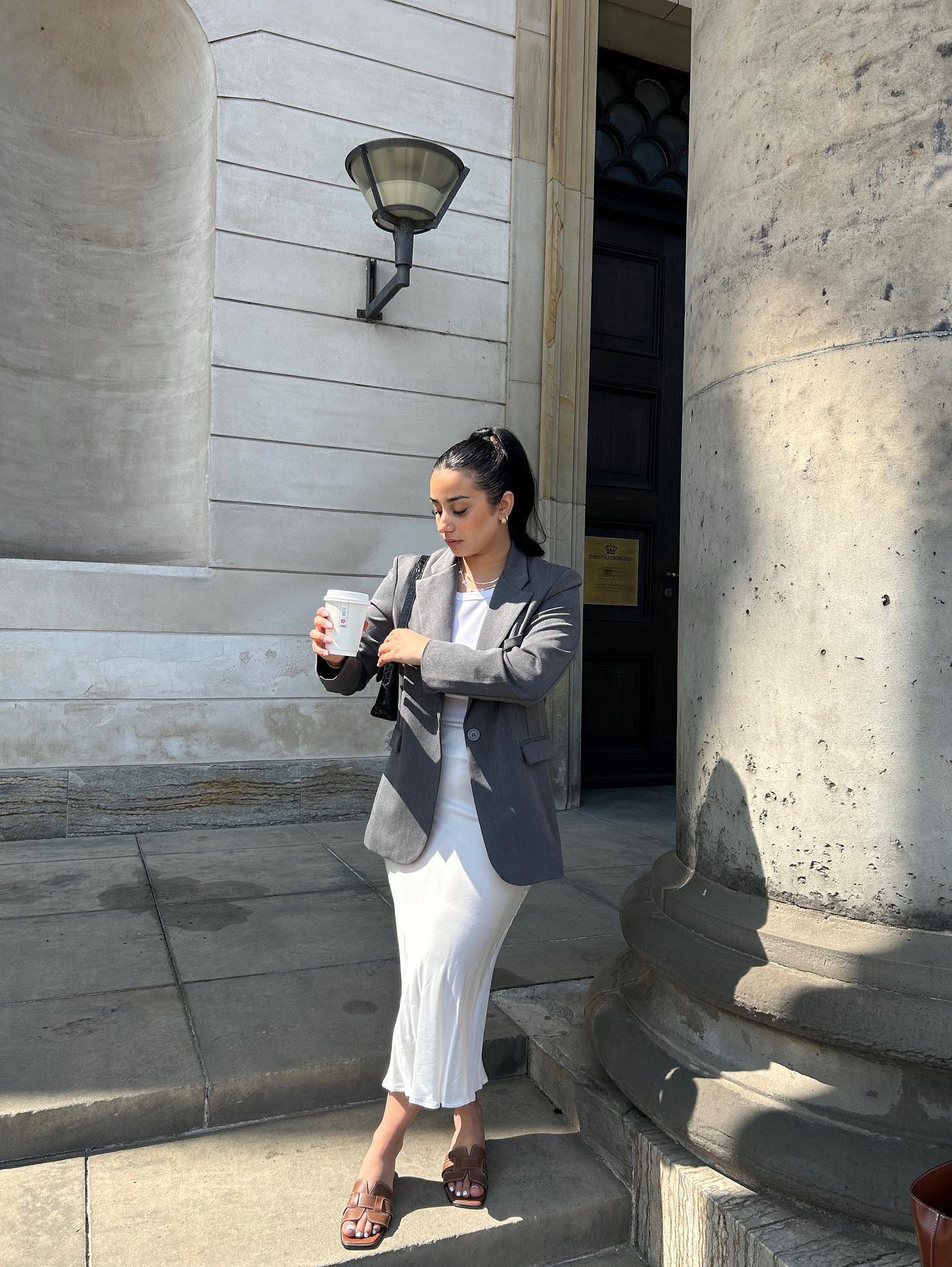 Premium - oversized blazer grey - necksoother