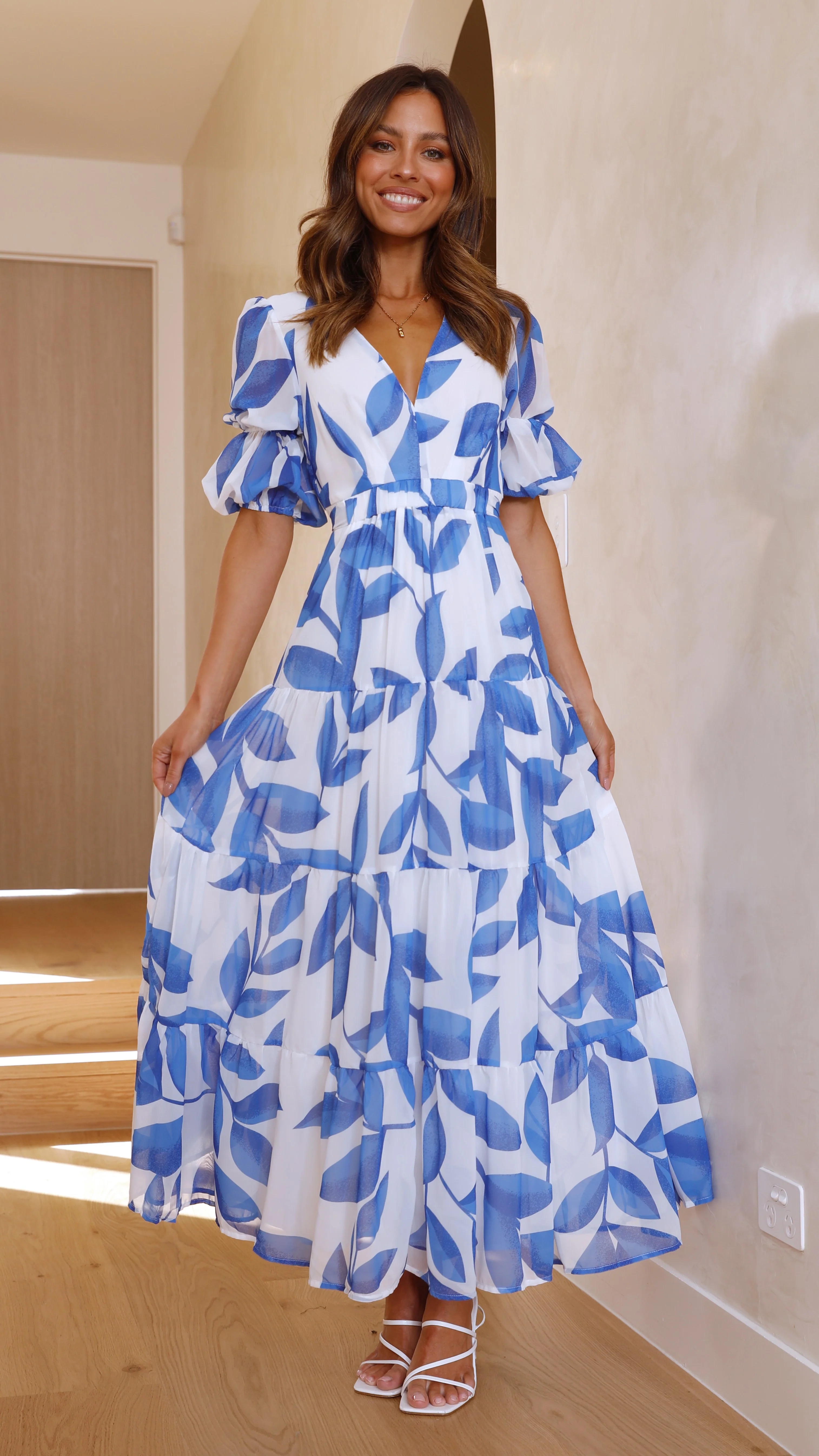 Peneople Midi Dress - Blue - necksoother