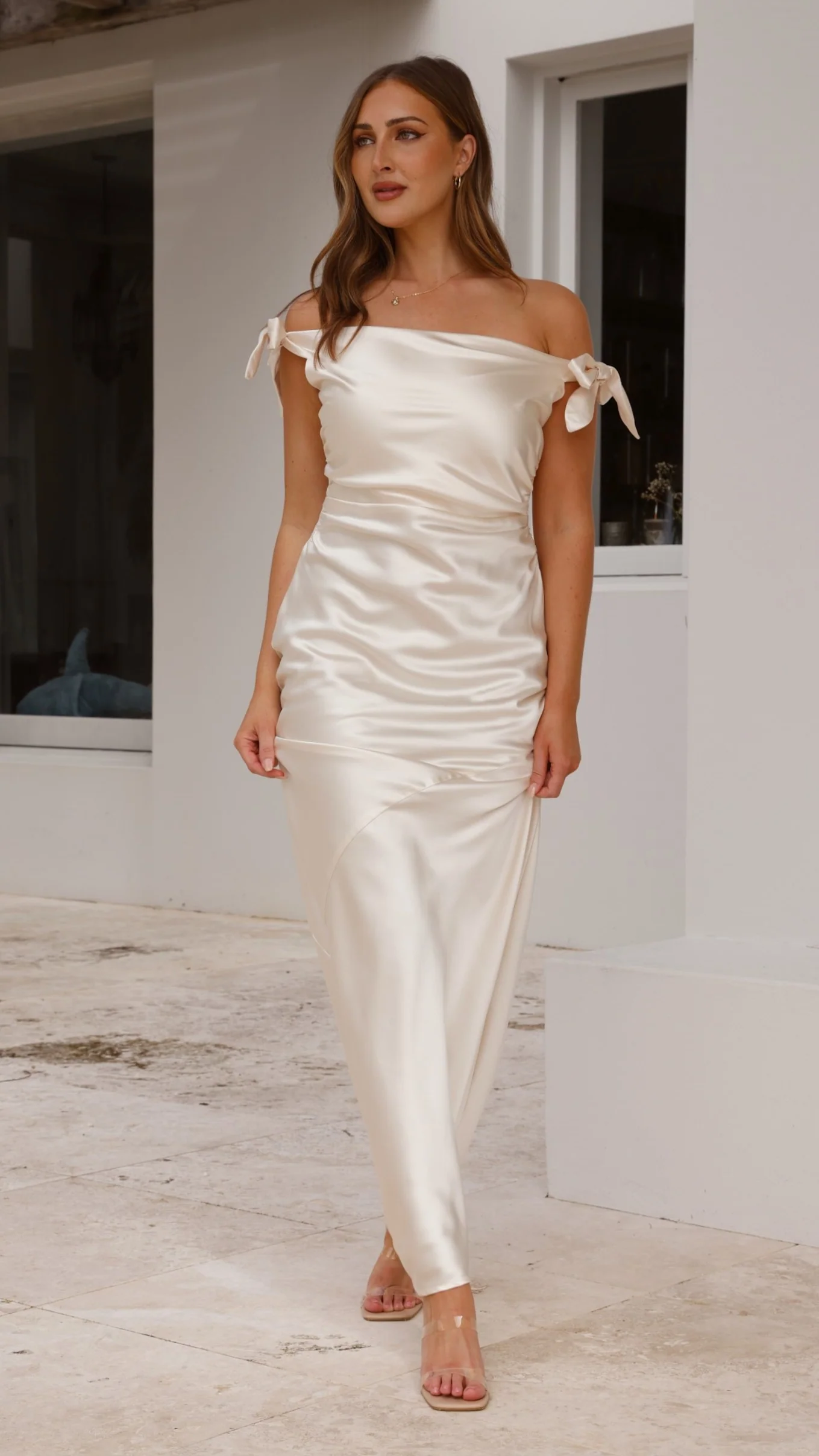 Frida Maxi Dress - Champagne - necksoother