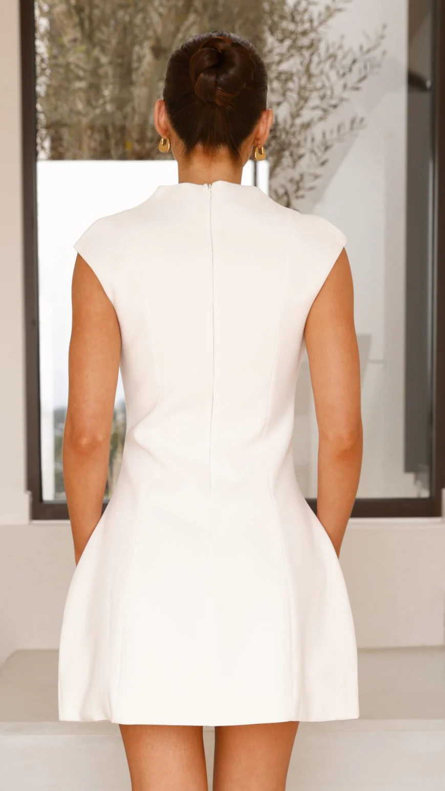 Tahiya Mini Dress - White - necksoother
