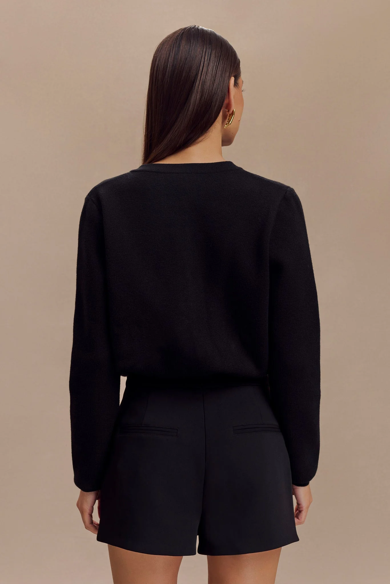 Tabitha Knit Cardigan - Black - necksoother