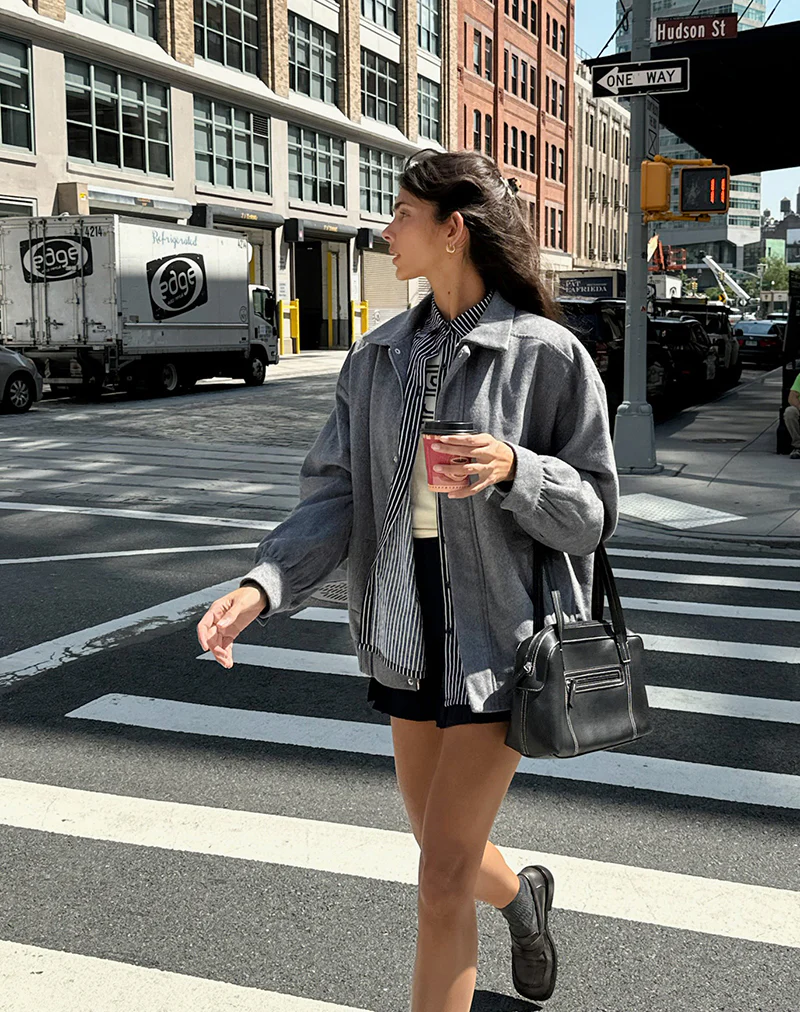 Karinta Jacket in Grey Marl Wool - necksoother