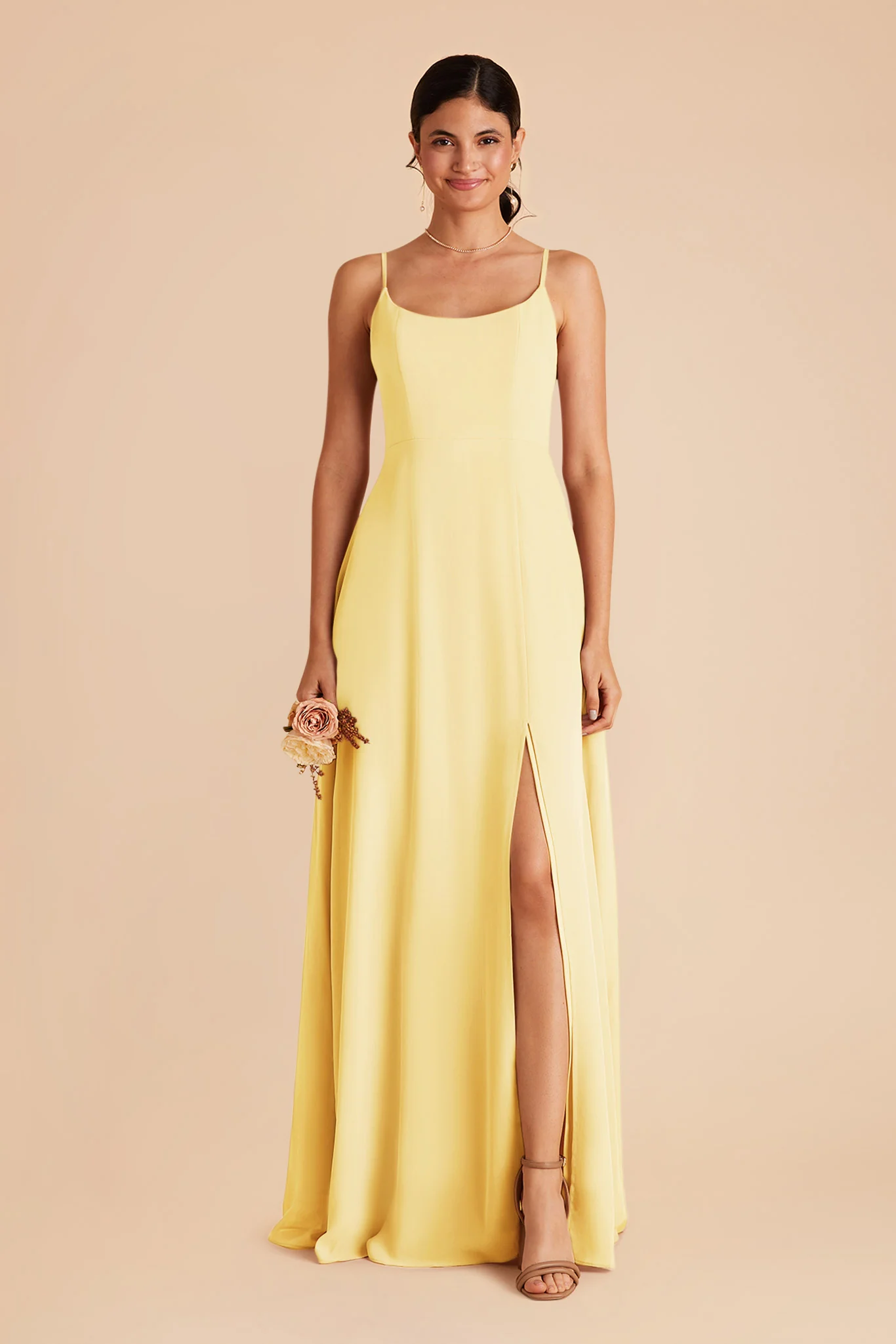 Amy Chiffon Dress - Lemon Sorbet - necksoother