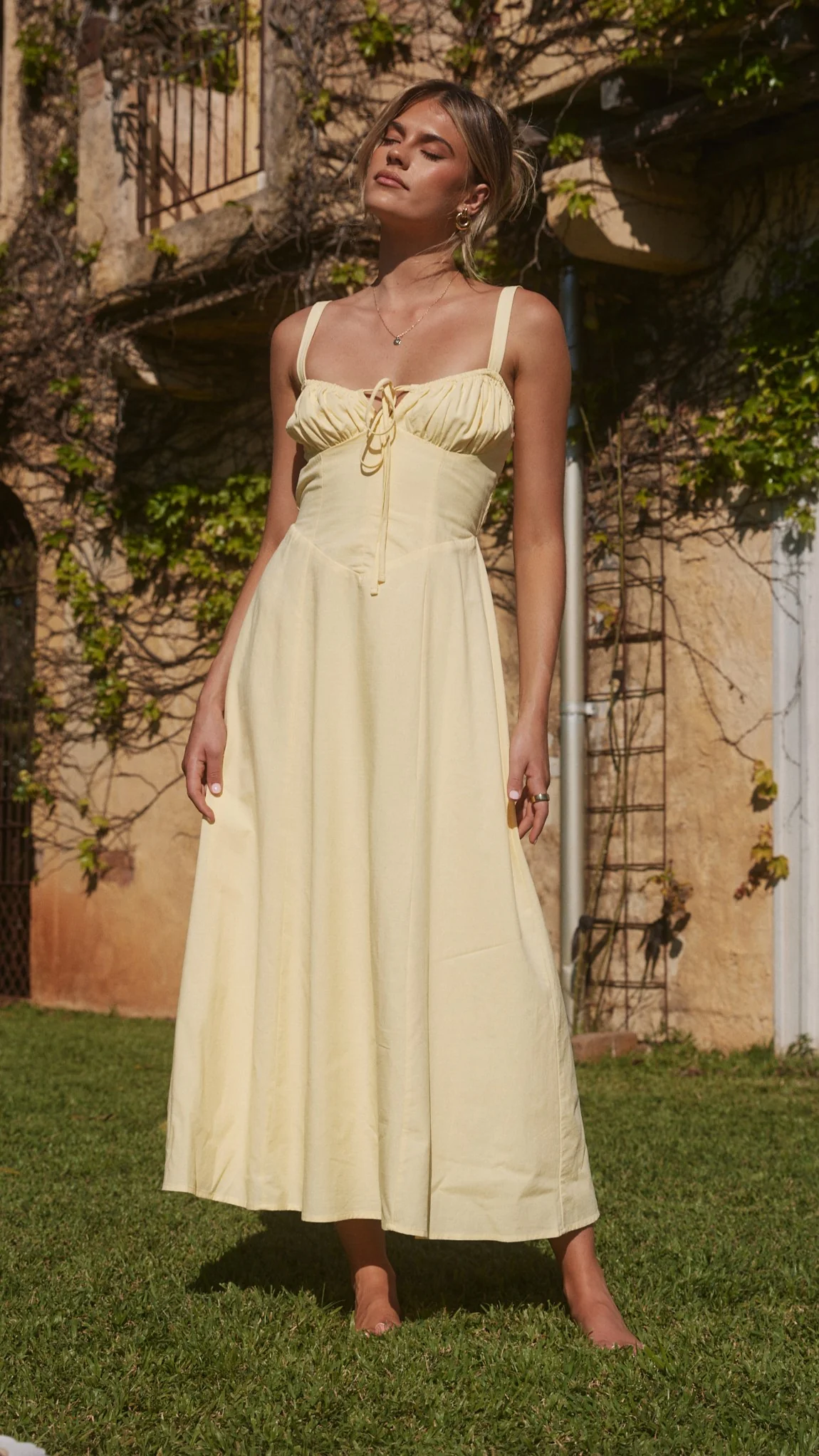 Emalee Maxi Dress - Yellow - necksoother