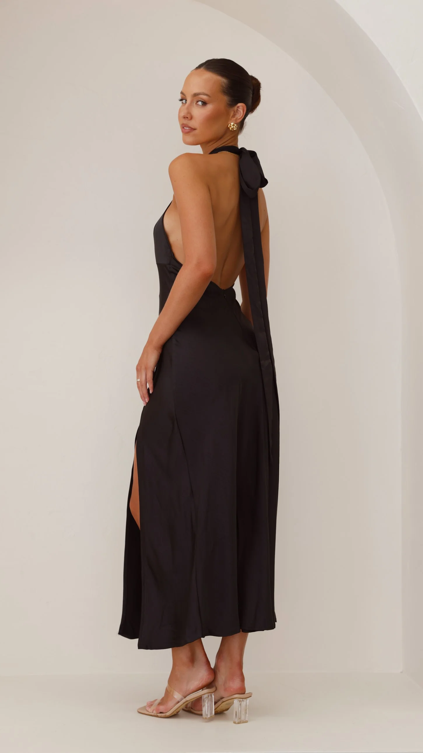 Amalia Maxi Dress - Black - necksoother
