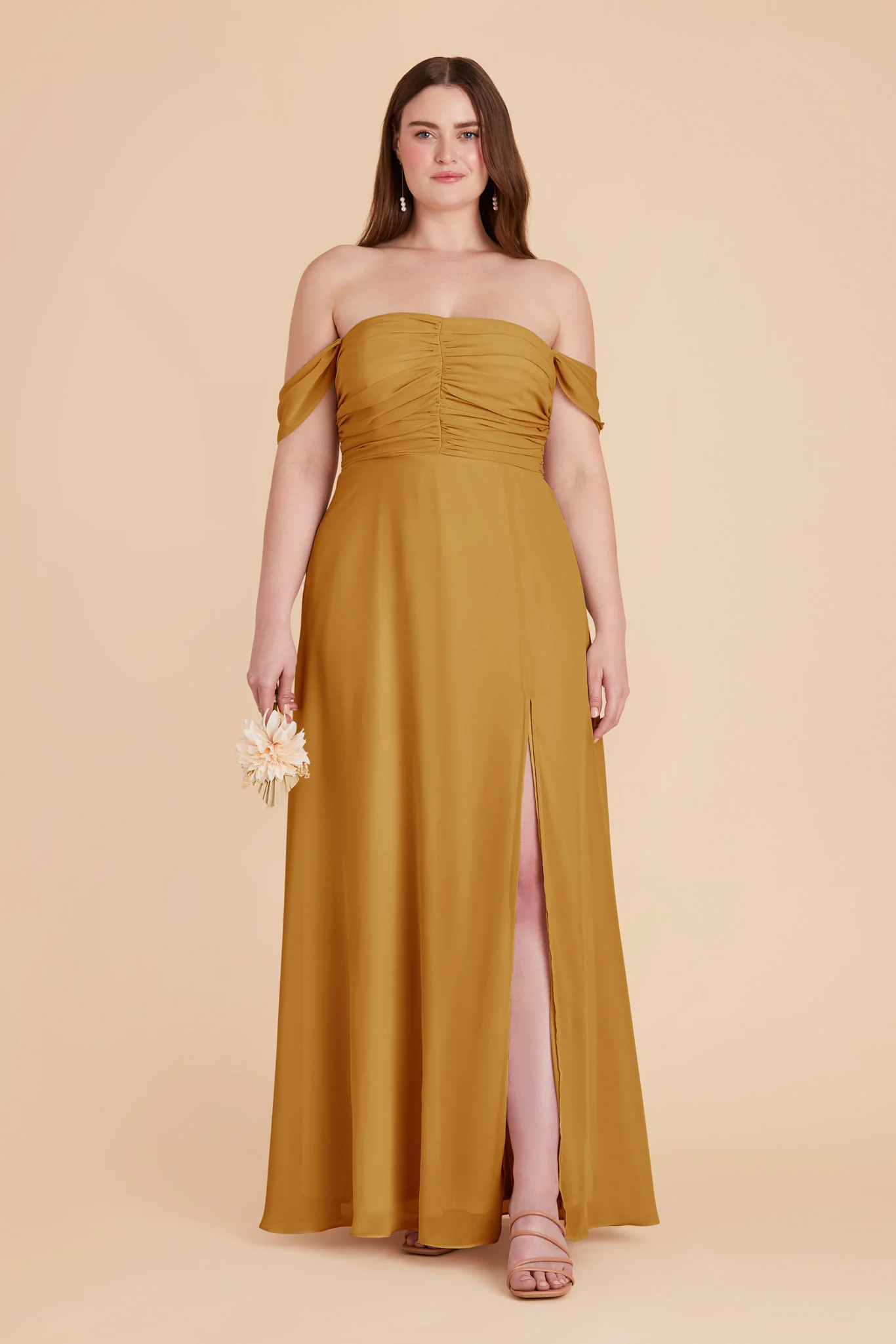 Cara Chiffon Dress - Marigold - necksoother