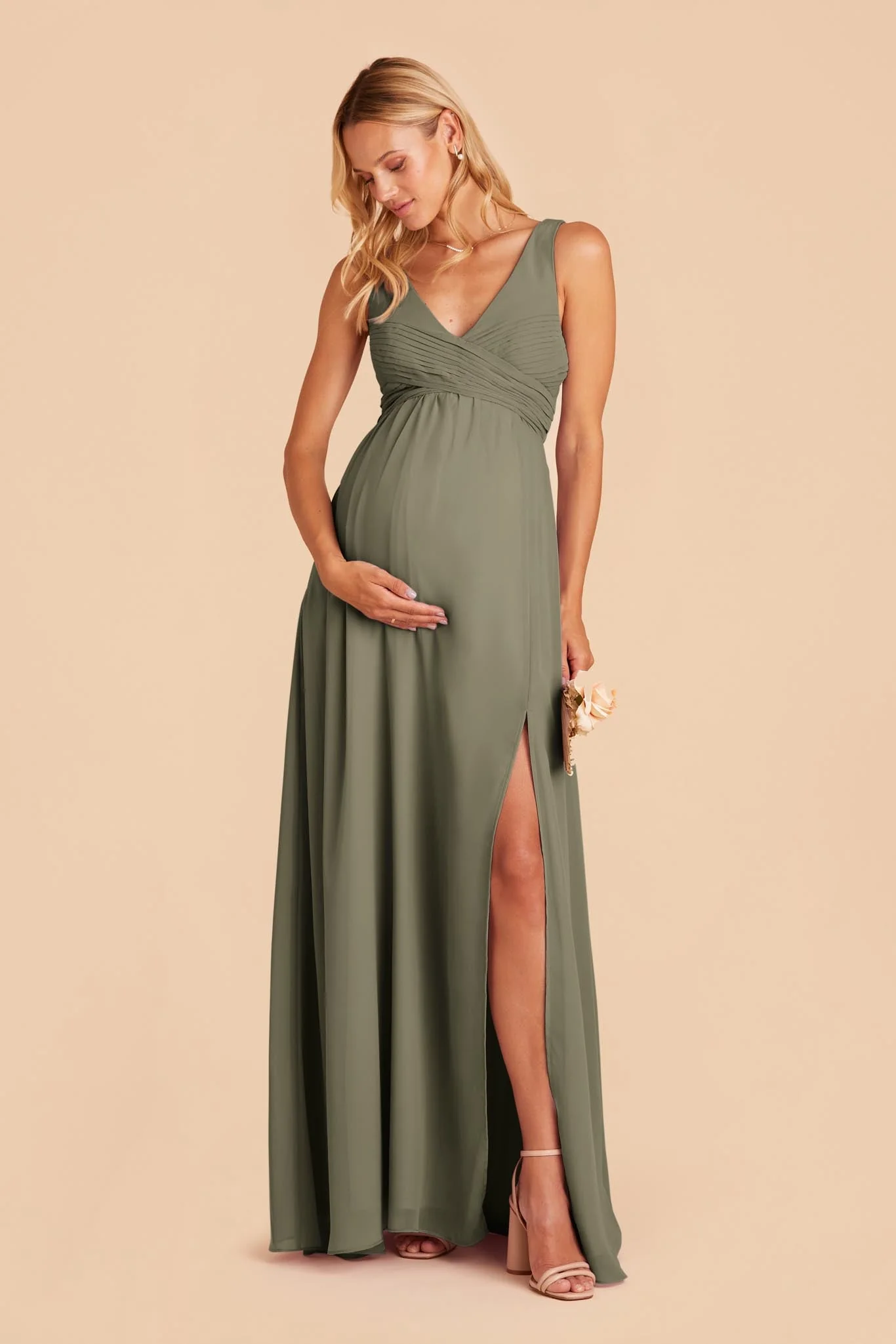 Laurie Empire Dress - Moss Green - necksoother