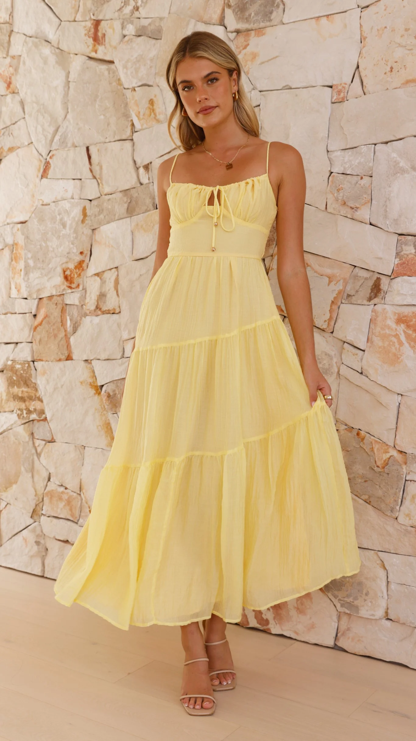 Cove Maxi Dress - Yellow - necksoother