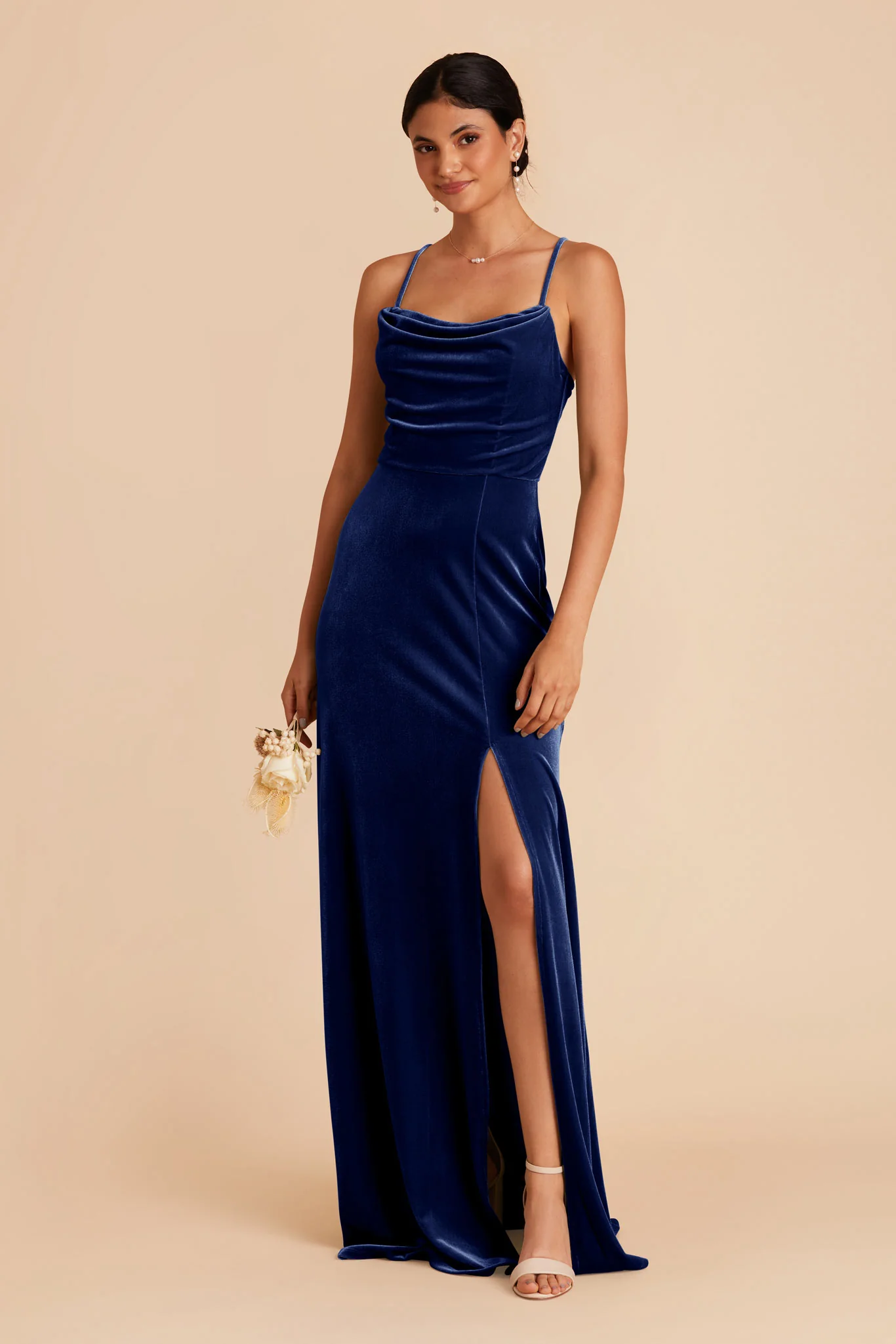 Ash Velvet Dress - Sapphire Blue - necksoother