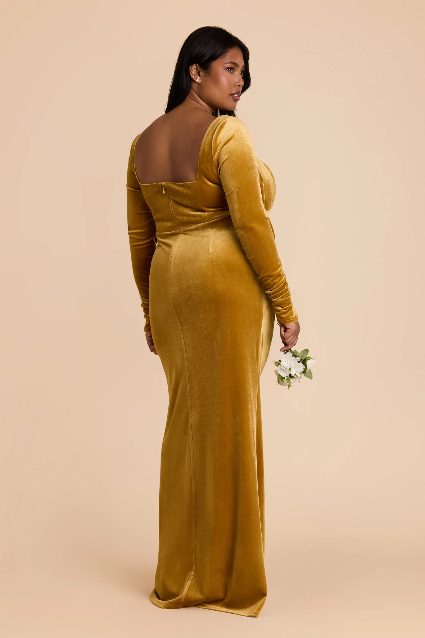 Ivy Velvet Dress - Butterscotch - necksoother