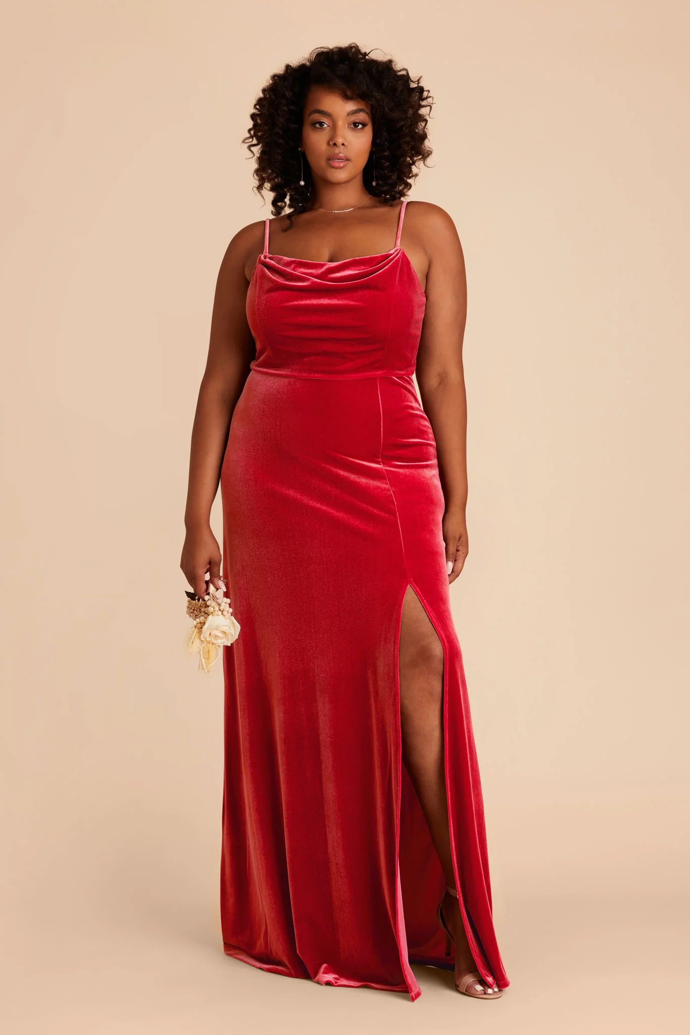 Ash Velvet Dress - Ruby Red - necksoother