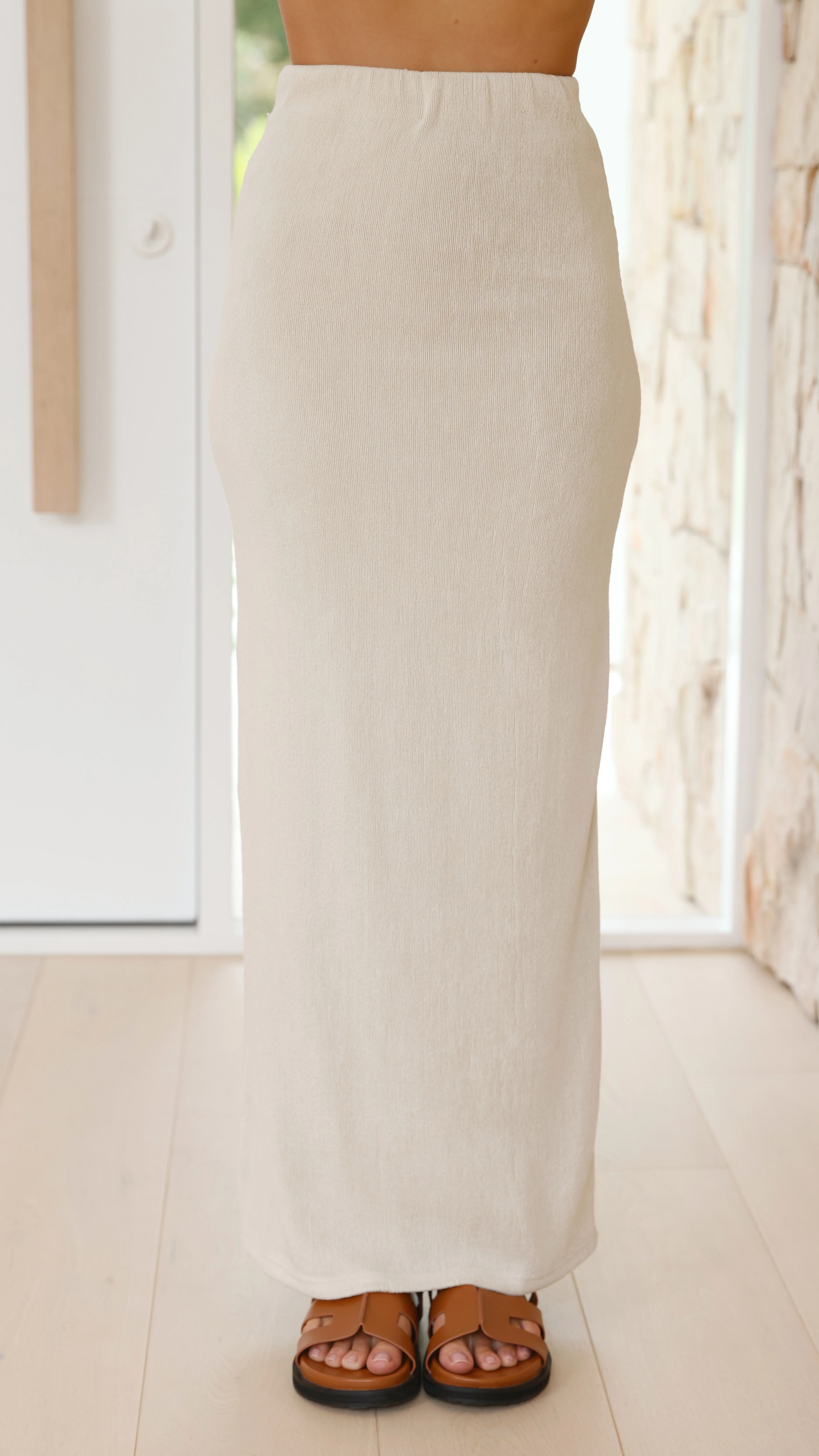 Kahili Maxi Skirt - Oat - necksoother