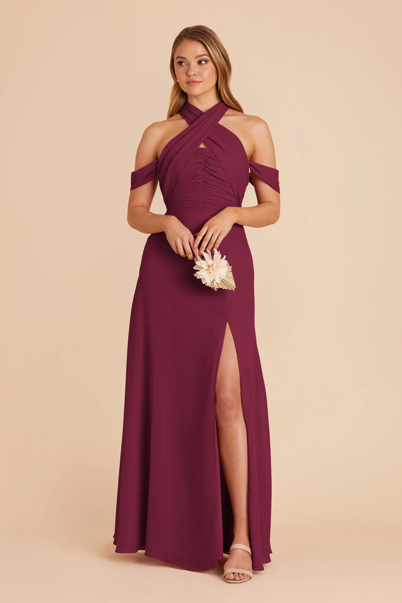 Cara Chiffon Dress - Berry - necksoother
