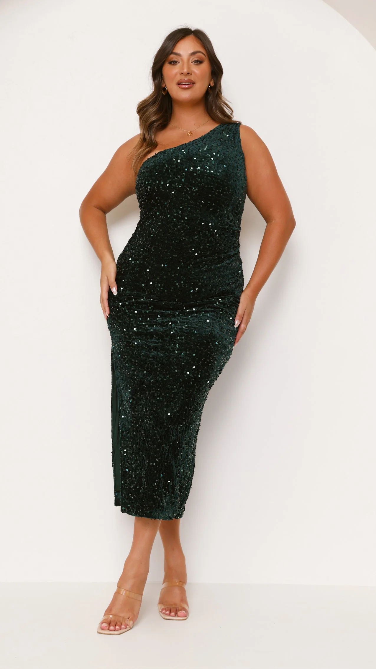 Anna Maxi Dress - Emerald Sequins - necksoother