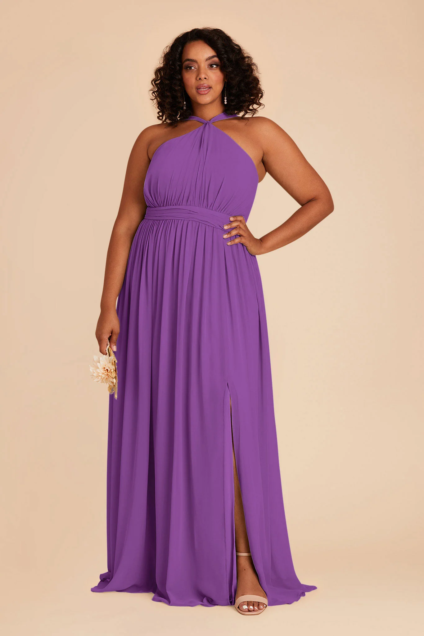 Kiko Chiffon Dress - Amethyst - necksoother