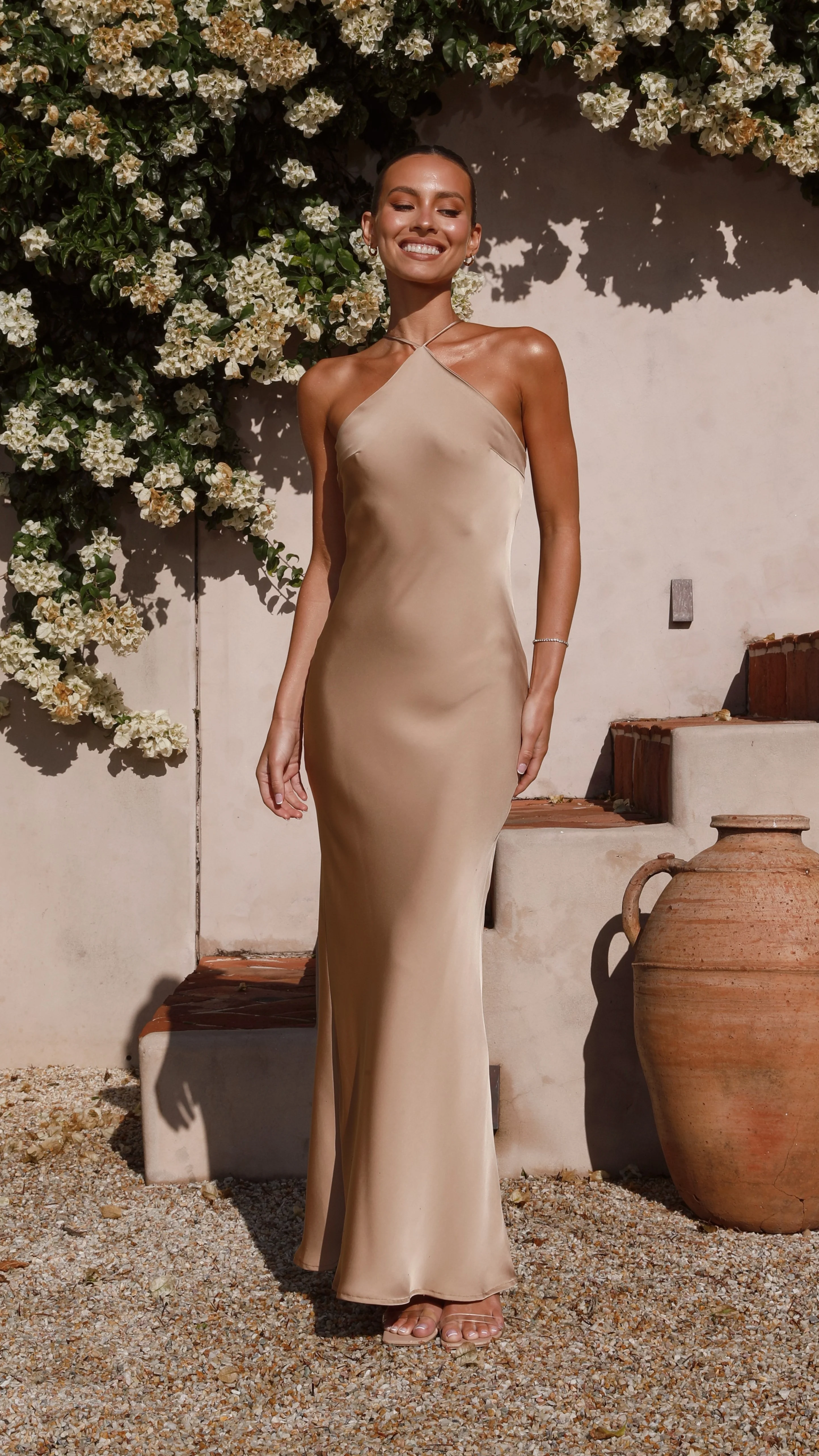 Chiara Maxi Dress - Latte - necksoother
