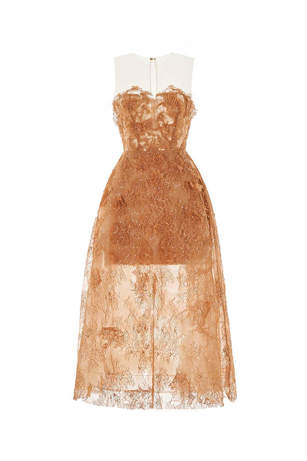 Bead Lace Midi Dress - necksoother