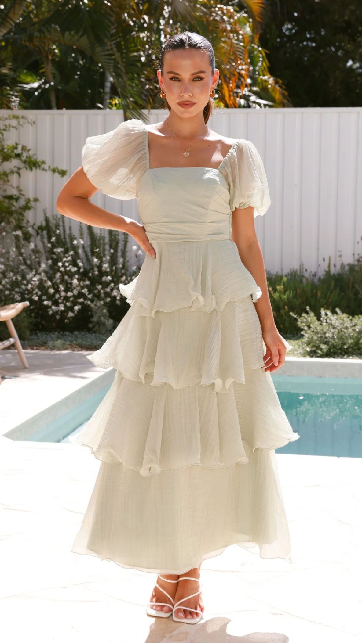Lanelle Maxi Dress - Sage - necksoother