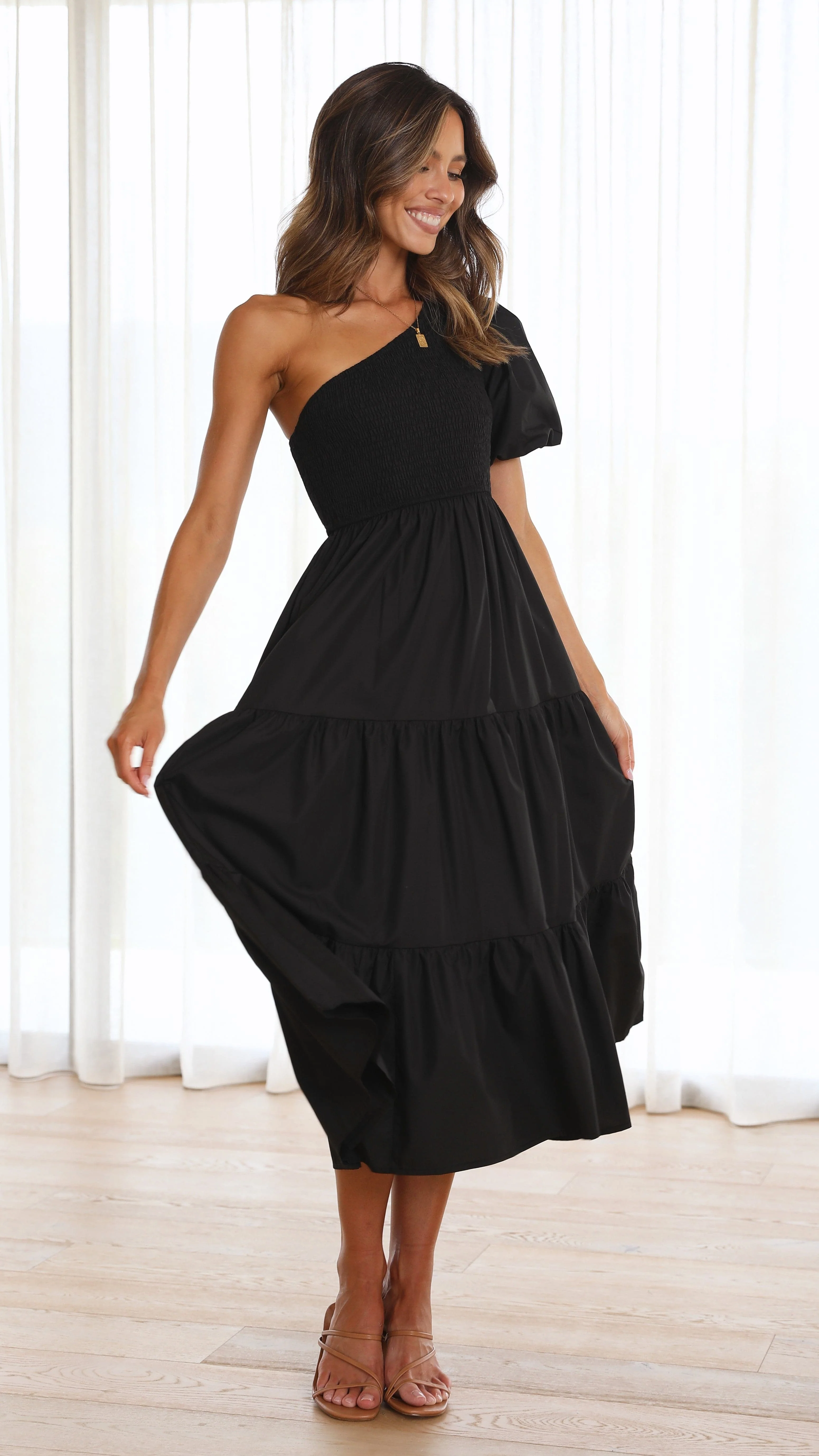 Frankie Maxi Dress - Black - necksoother