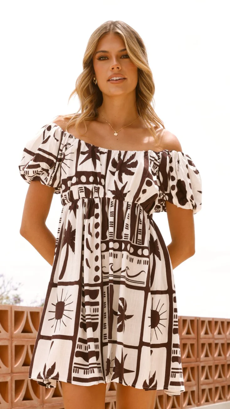 Caesarea Mini Dress - Tuscany - necksoother