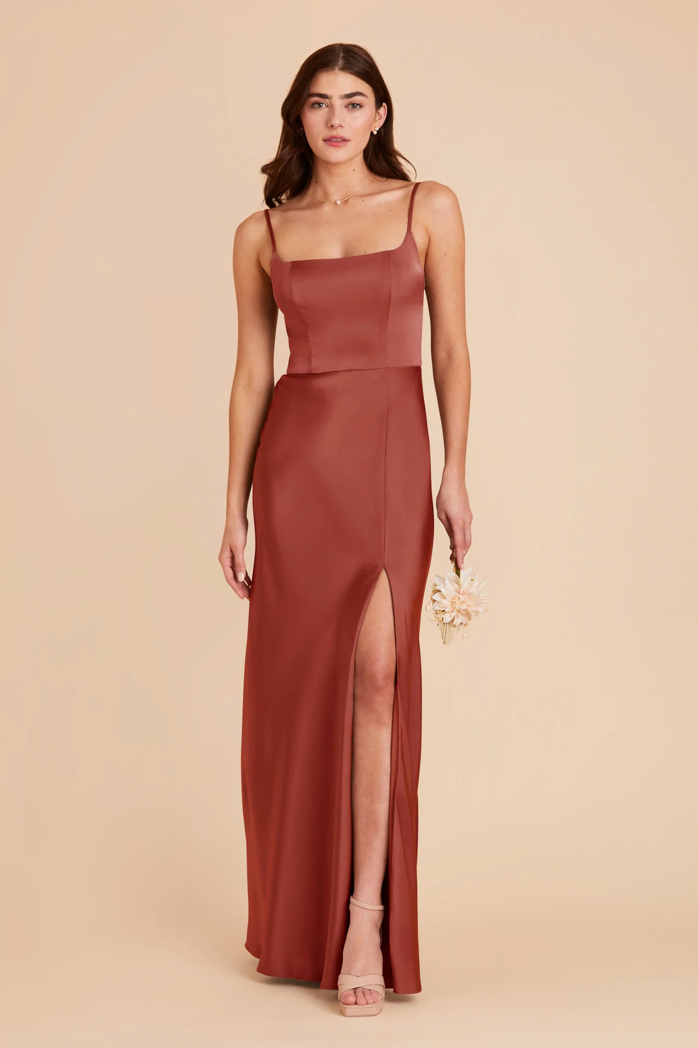 Mai Matte Satin Dress - Spice - necksoother