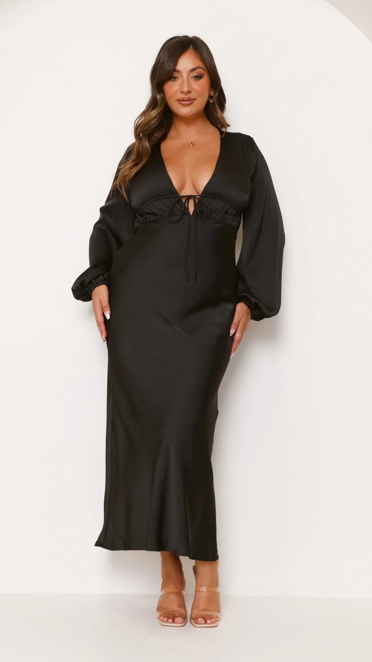 Amara Maxi Dress - Black - necksoother