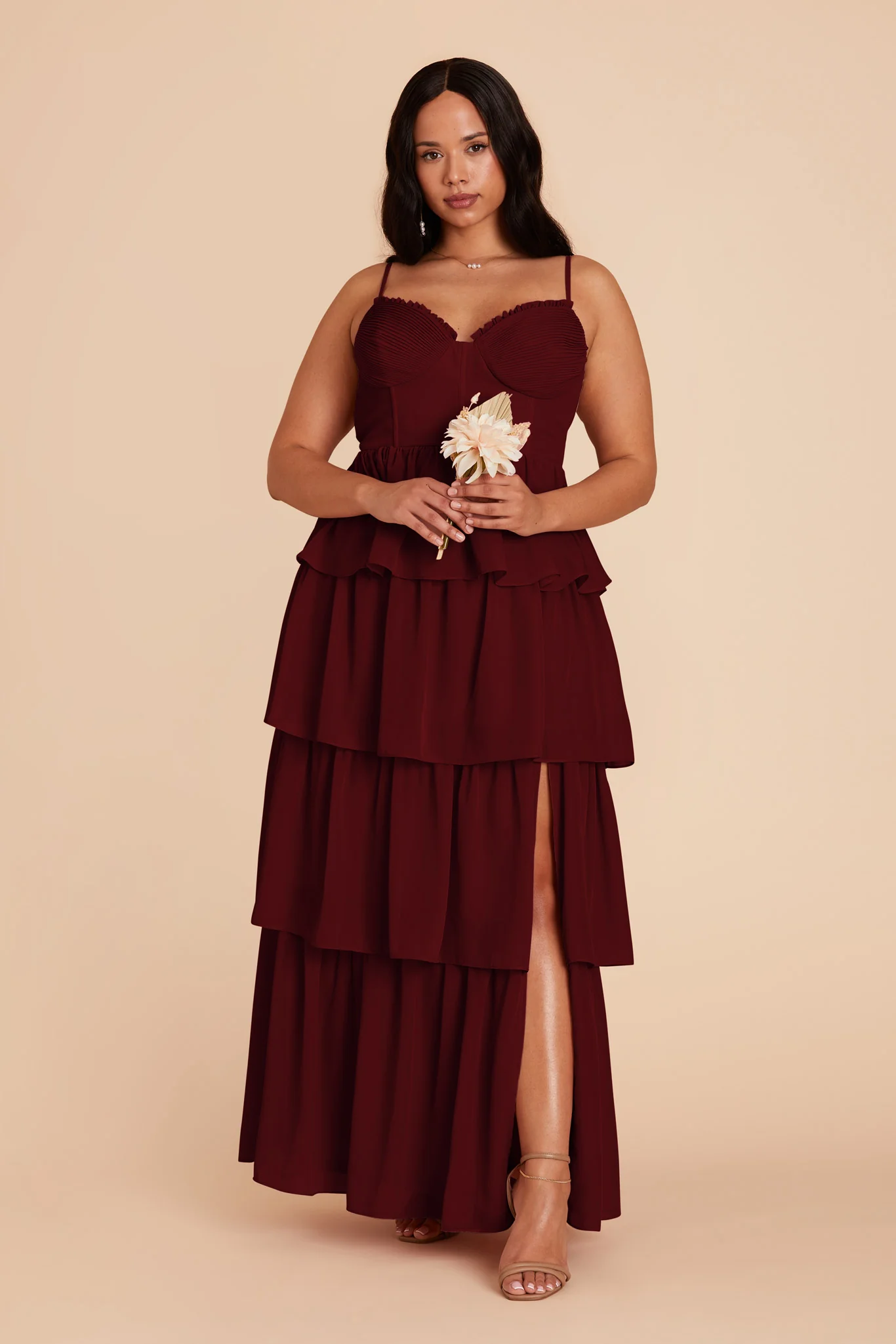 Lola Chiffon Dress - Cabernet - necksoother