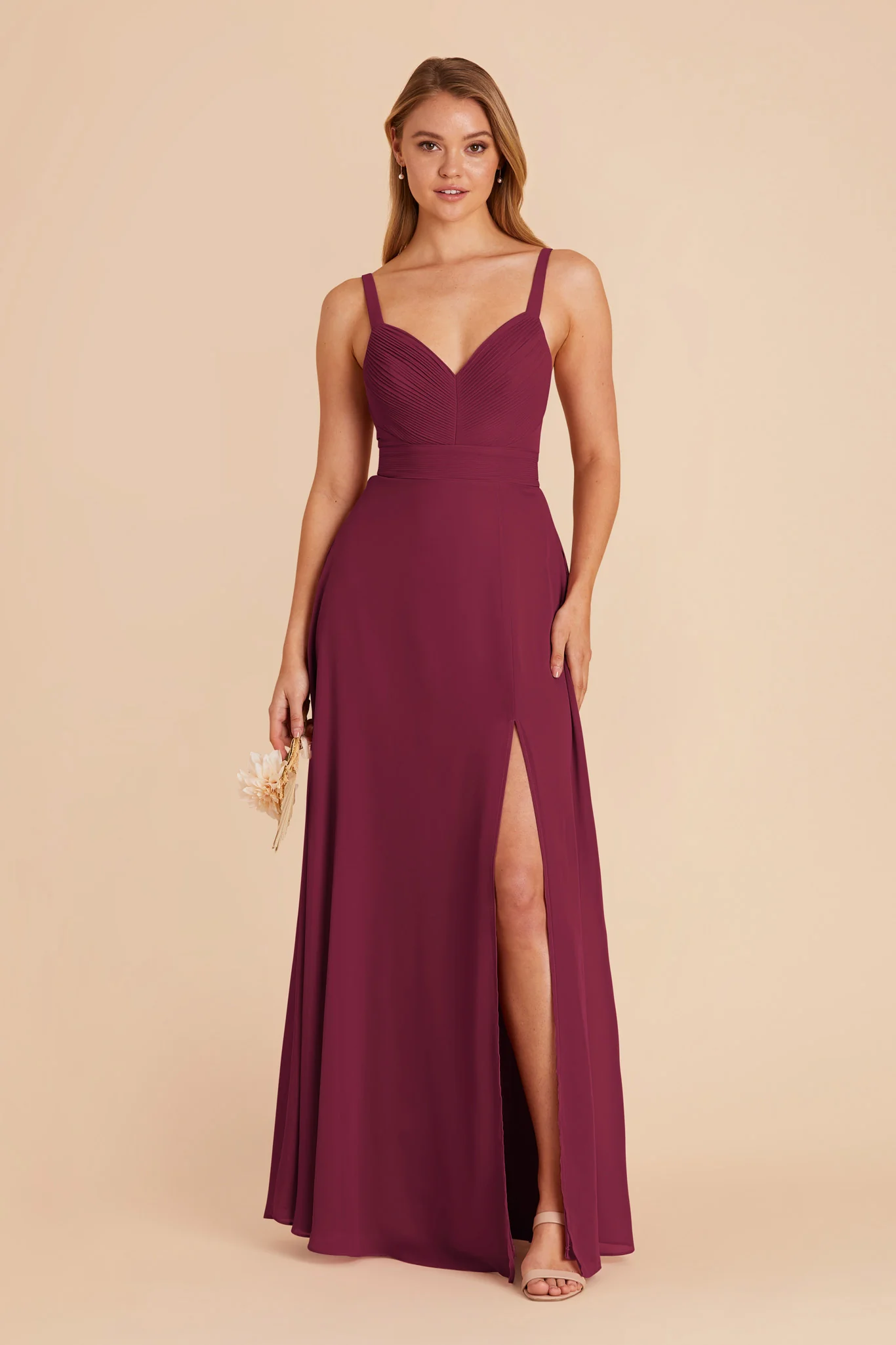 Deborah Chiffon Dress - Berry - necksoother