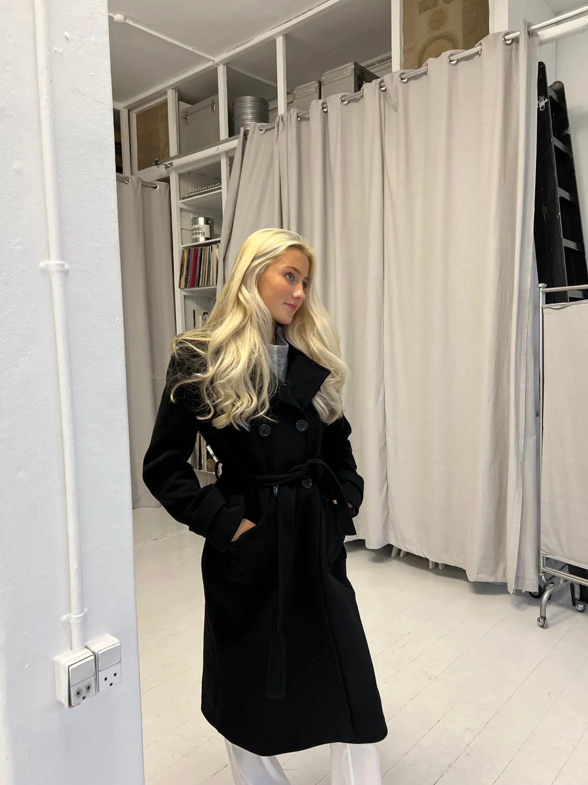 Ginalli coat long - black - necksoother