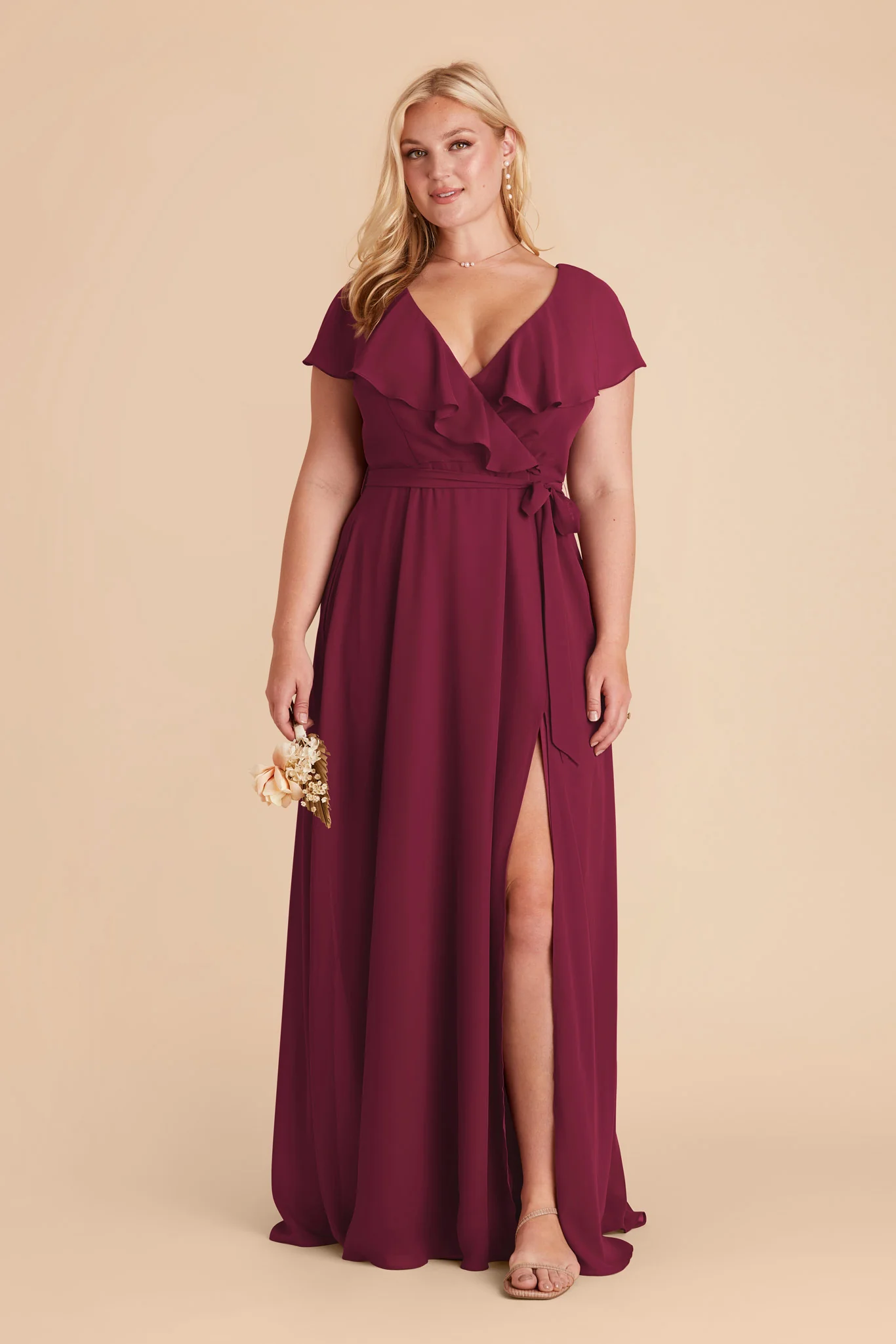 Jackson Chiffon Dress - Berry - necksoother