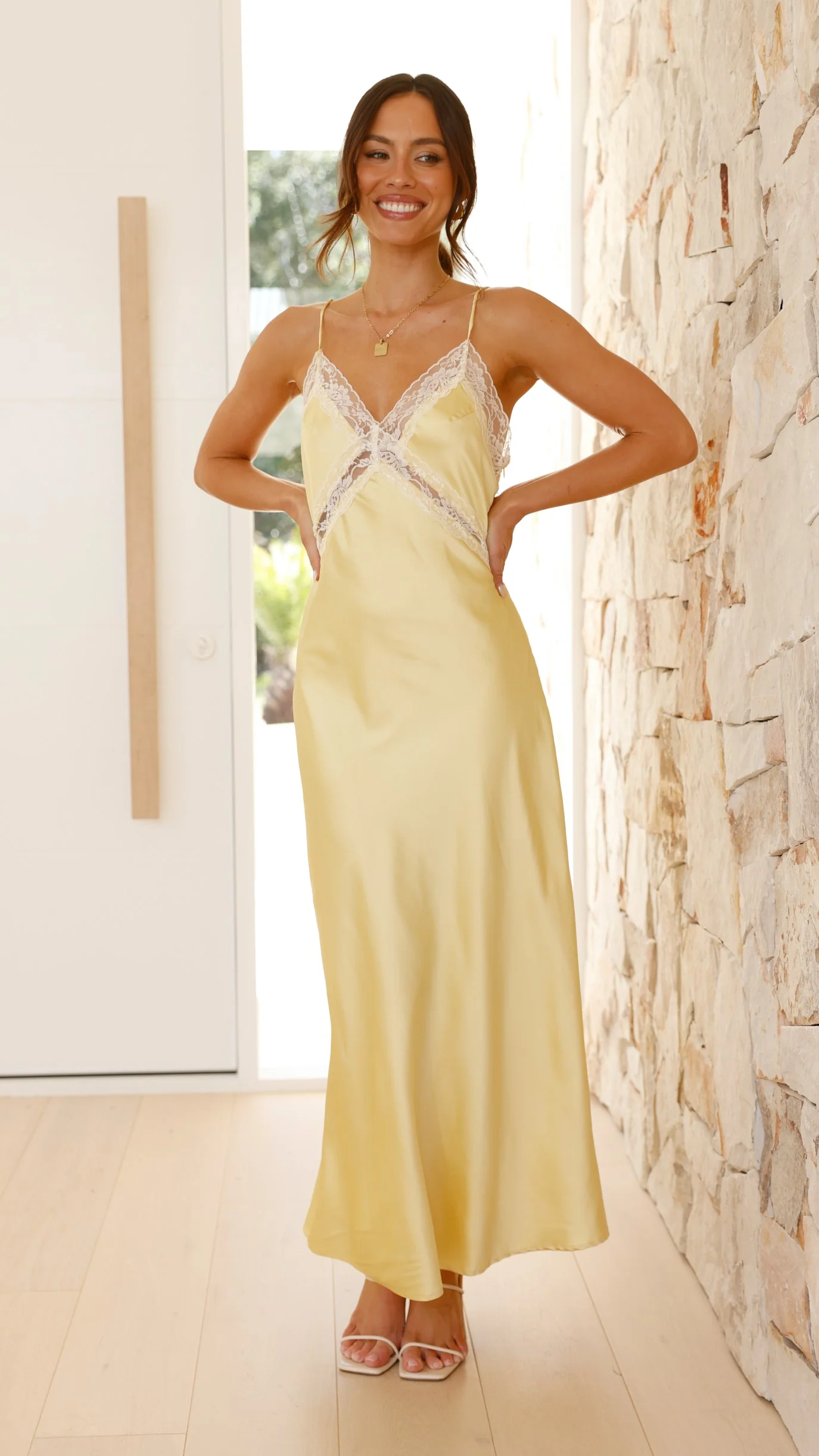 Westley Maxi Dress - Yellow - necksoother