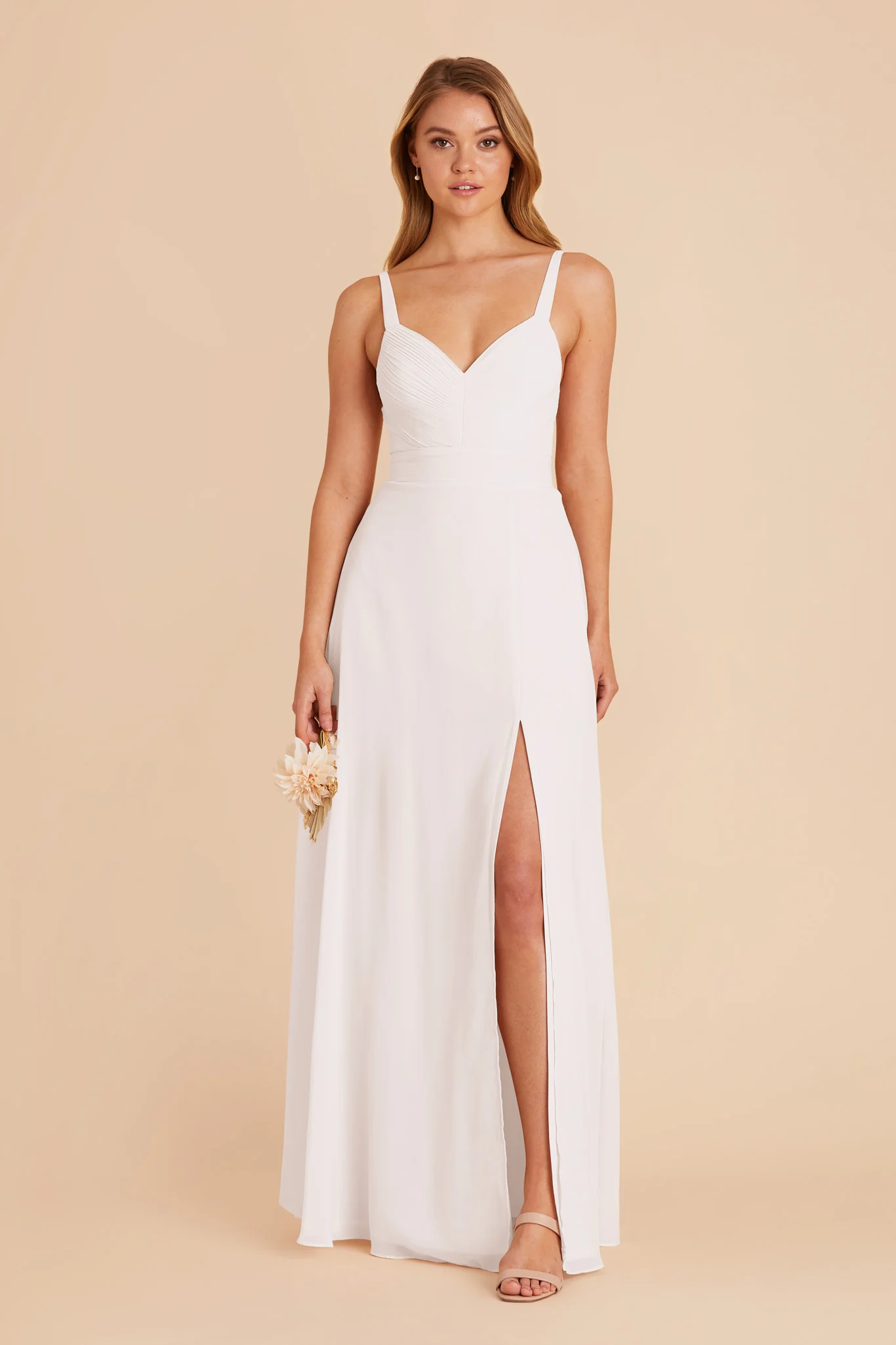 Deborah Chiffon Dress - White - necksoother