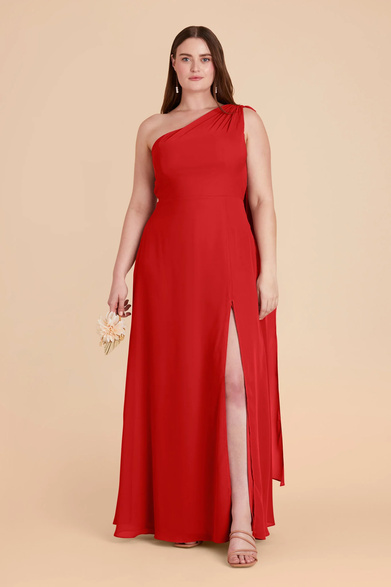 Melissa Chiffon Dress - Ruby Red - necksoother
