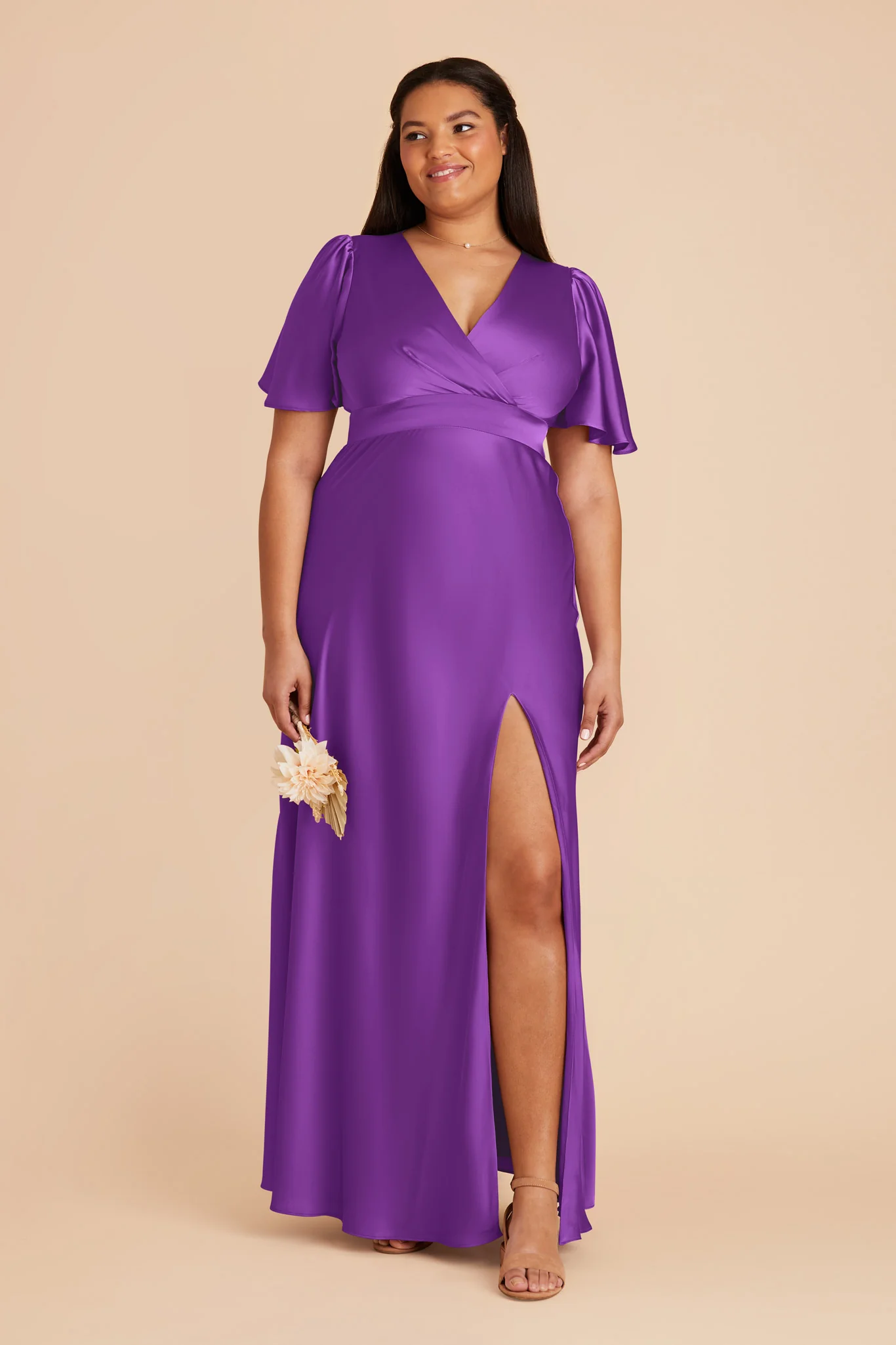 Marni Matte Satin Dress - Amethyst - necksoother