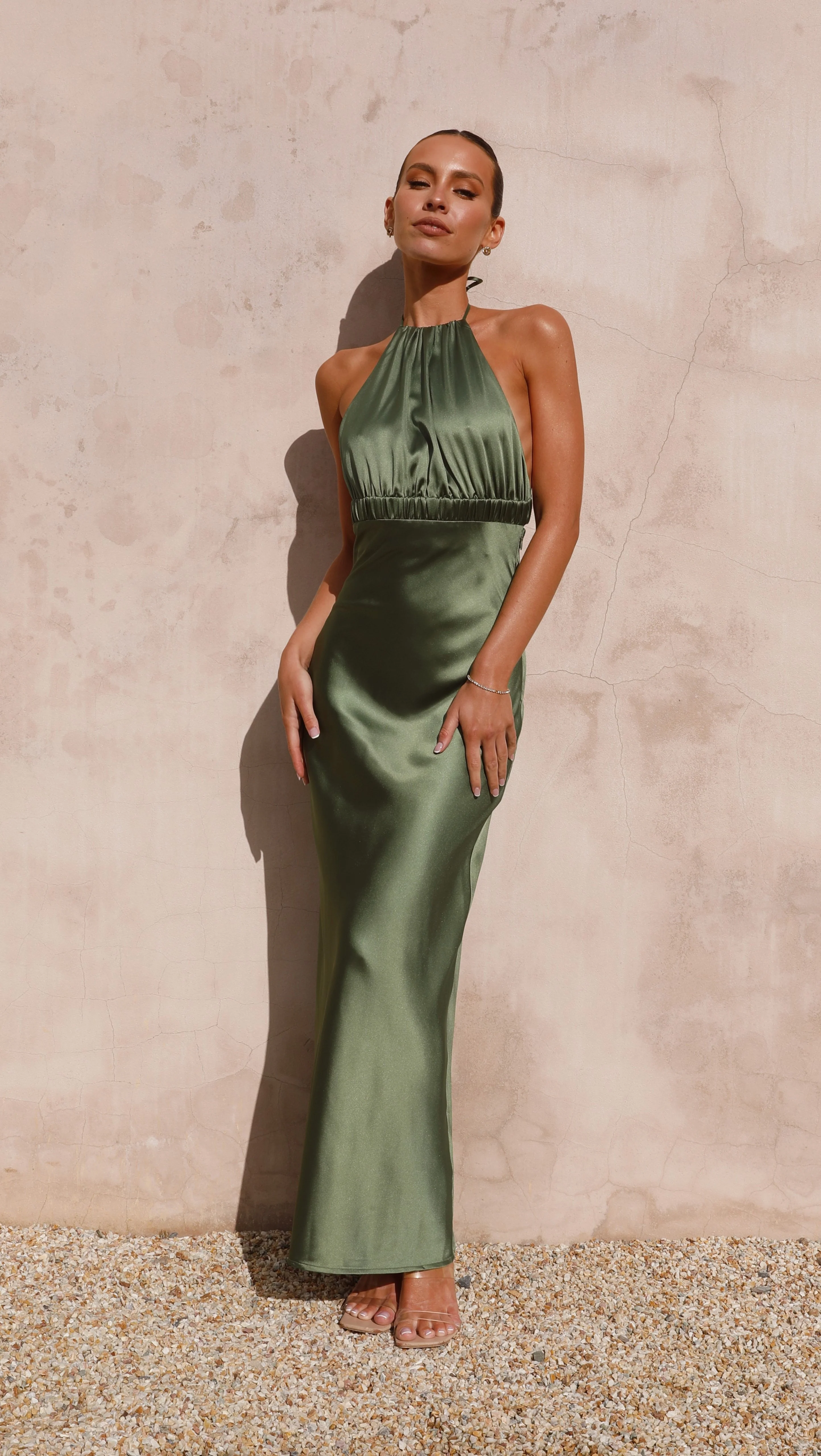 Soko Maxi Dress - Olive - necksoother