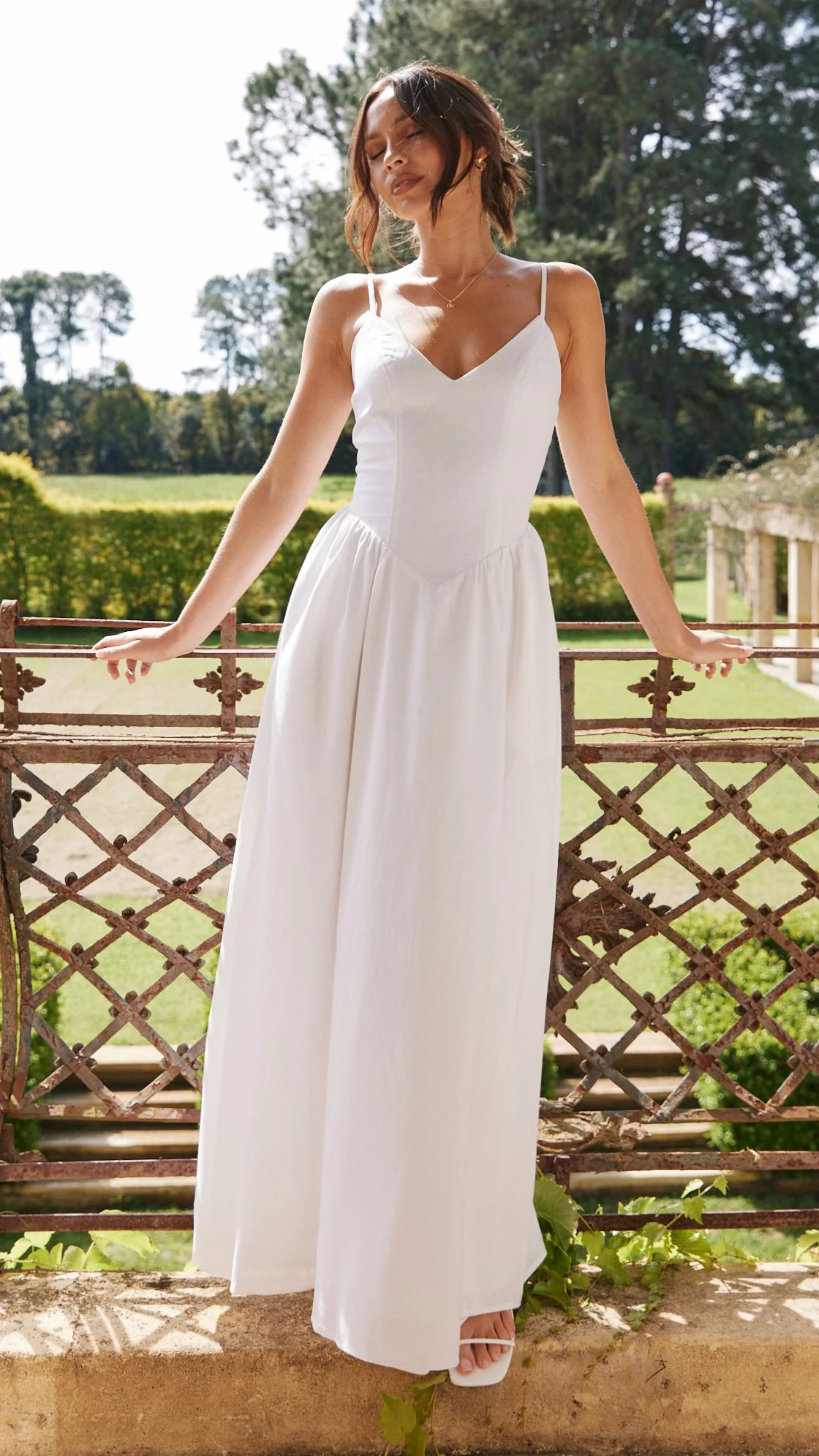 Zephy Maxi Dress - White - necksoother