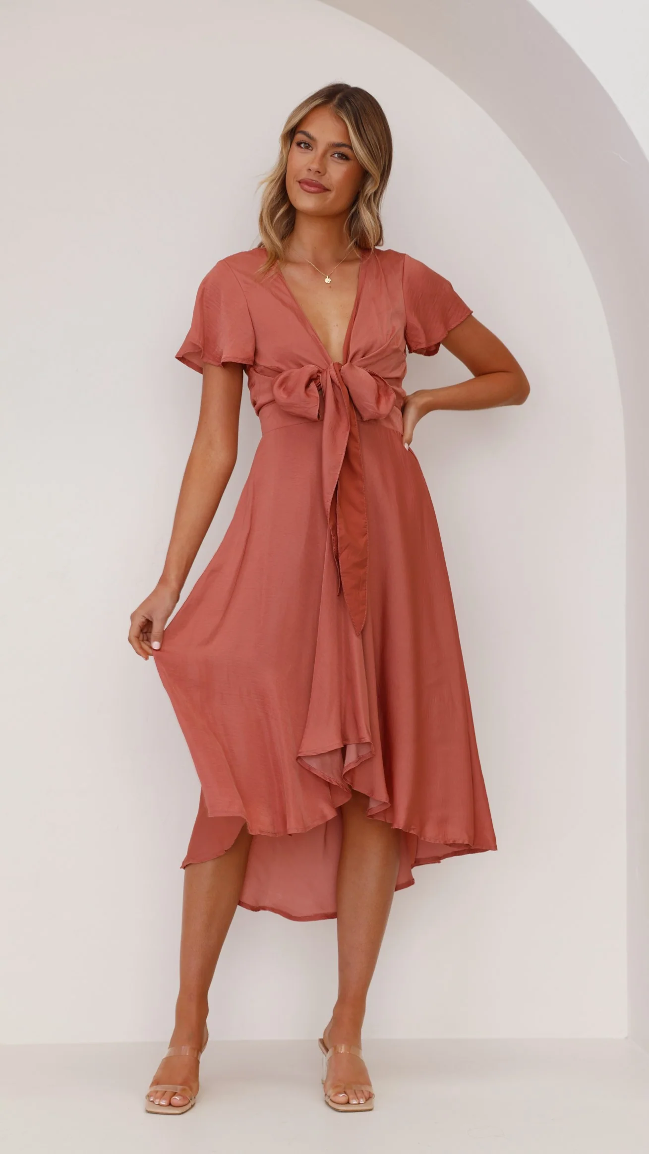 Sunny Daze Dress - Baked Rose - necksoother