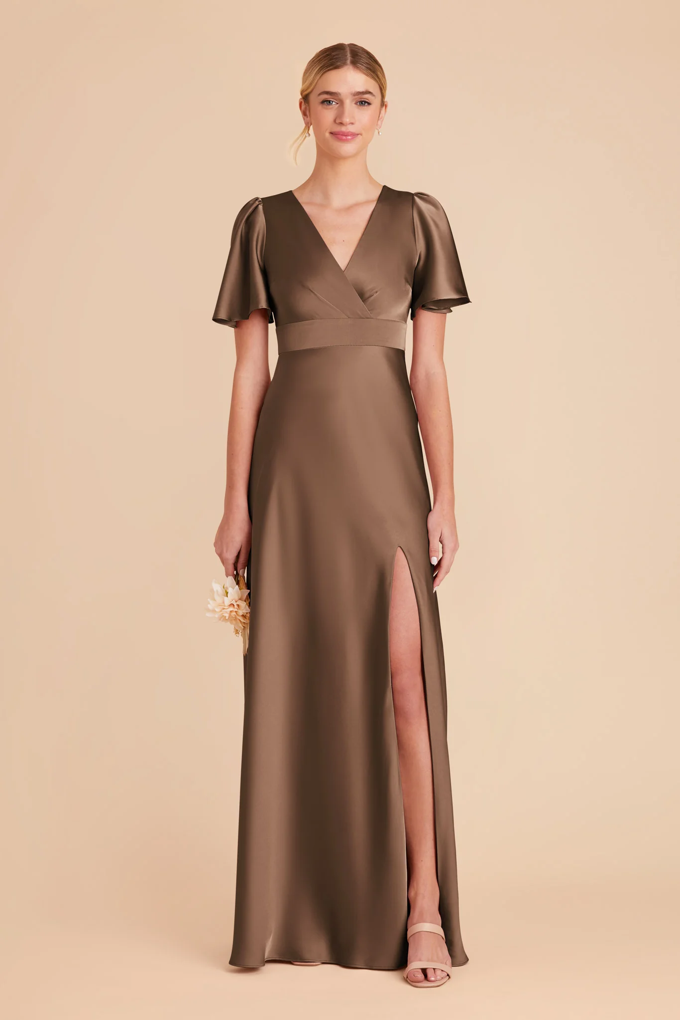 Marni Matte Satin Dress - Mocha - necksoother